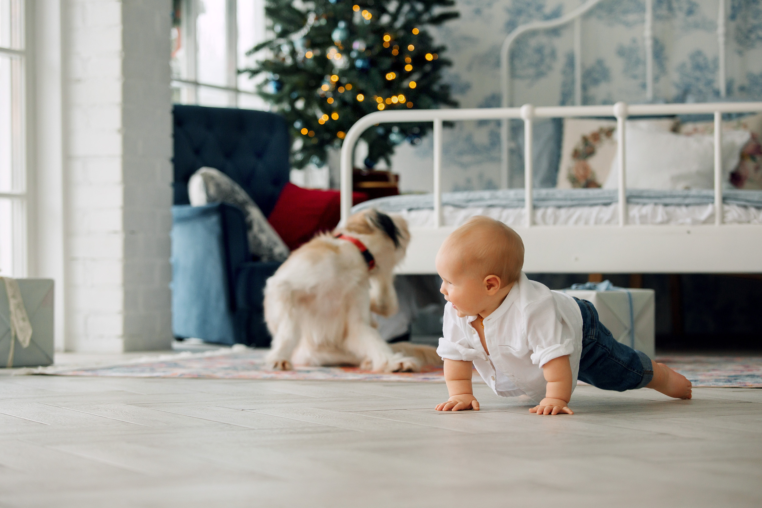 Мишка, Татьяна и Денис. Фотограф новорожденных Оксана Полевская