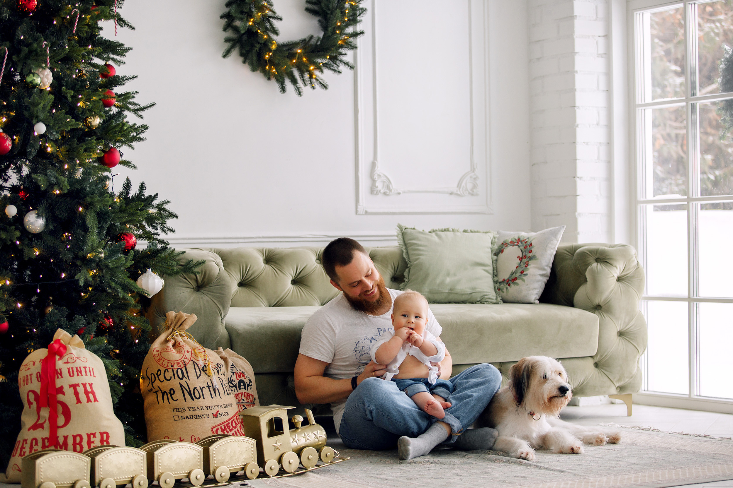 Мишка, Татьяна и Денис. Фотограф новорожденных Оксана Полевская