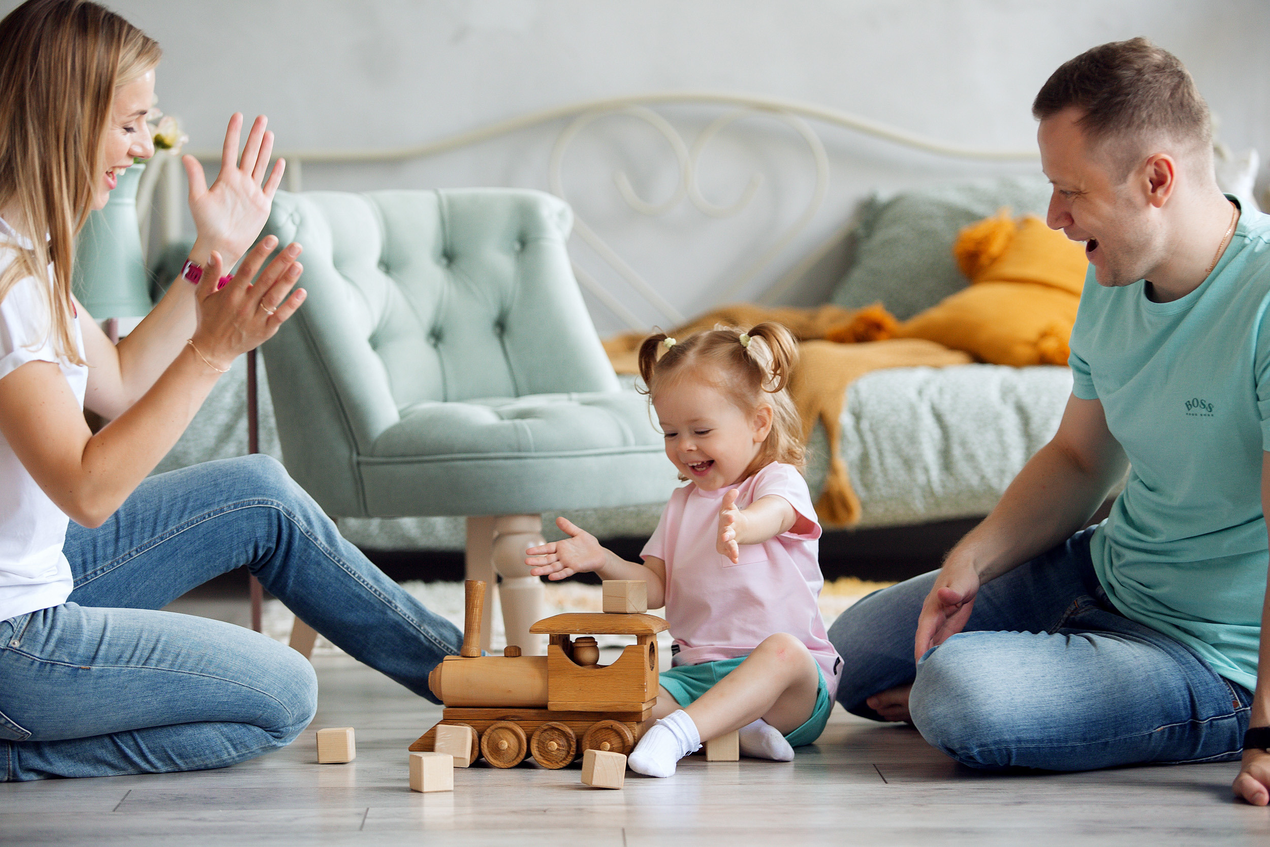 Варя, Полина, Сергей. Фотограф новорожденных Оксана Полевская