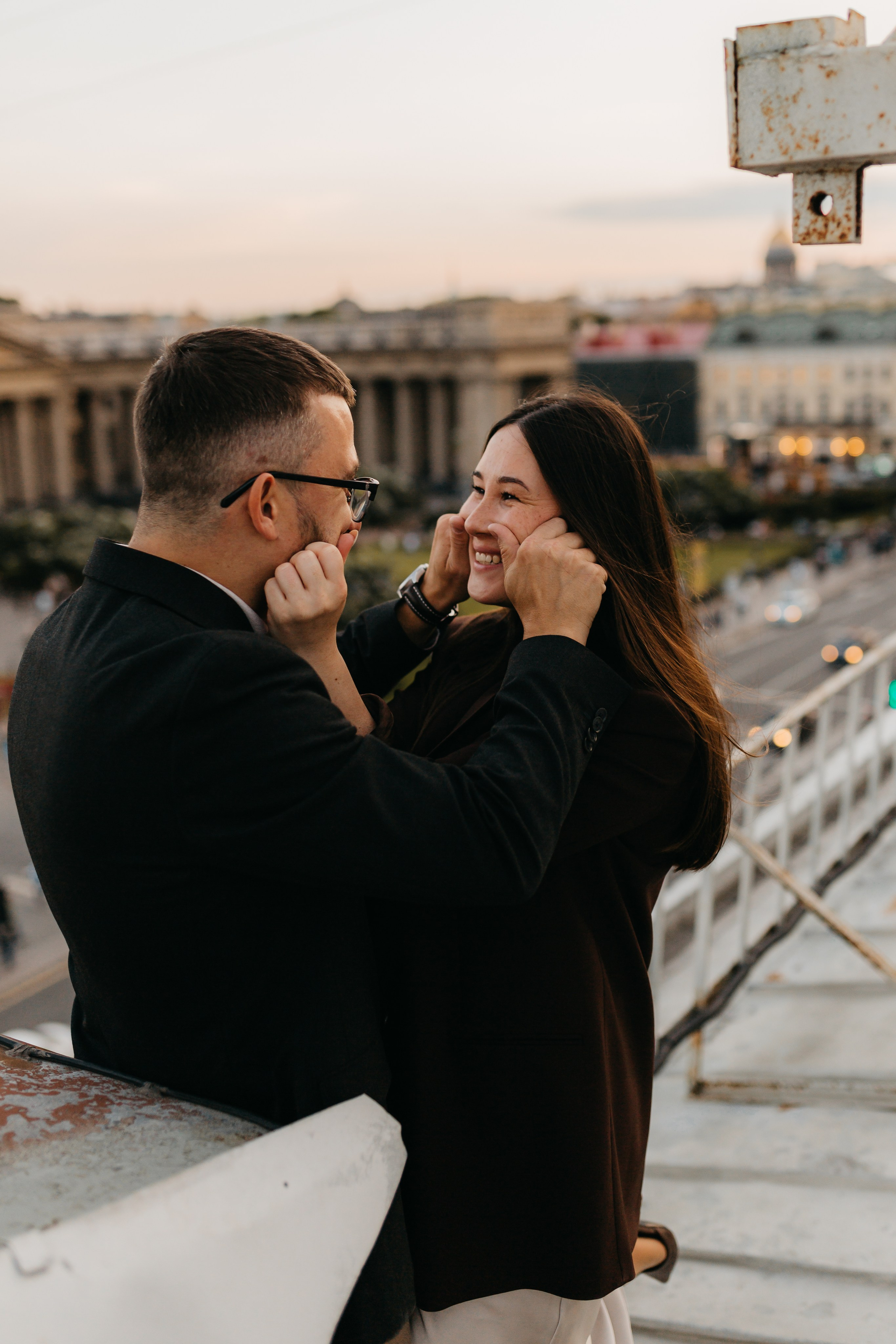 LoveStory на крышах Питера. Фотограф Санкт-Петербург Князева Елизавета