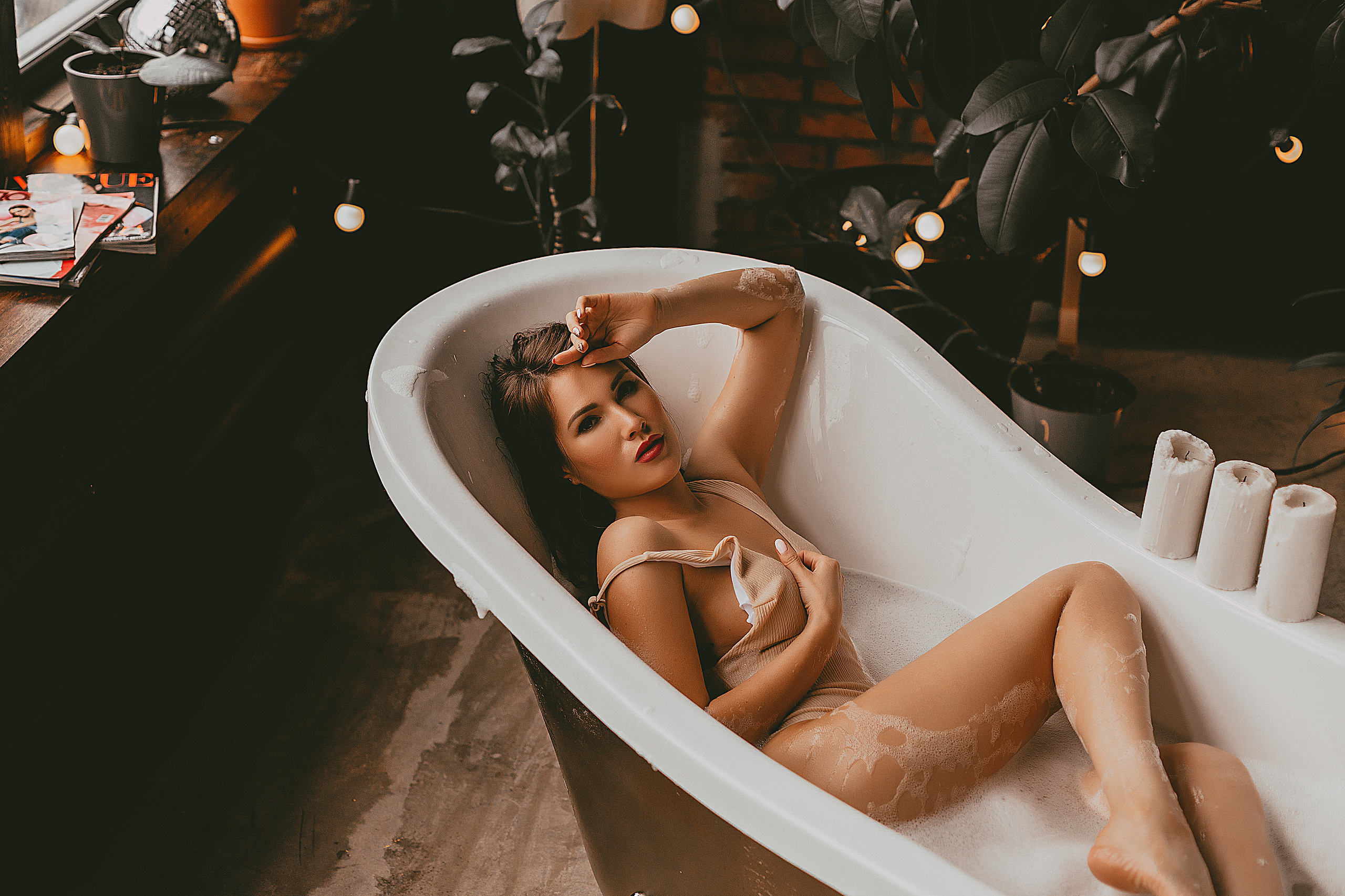 Василиса. съемка в ванне. Свадебный фотограф Санкт-Петербург  Москва