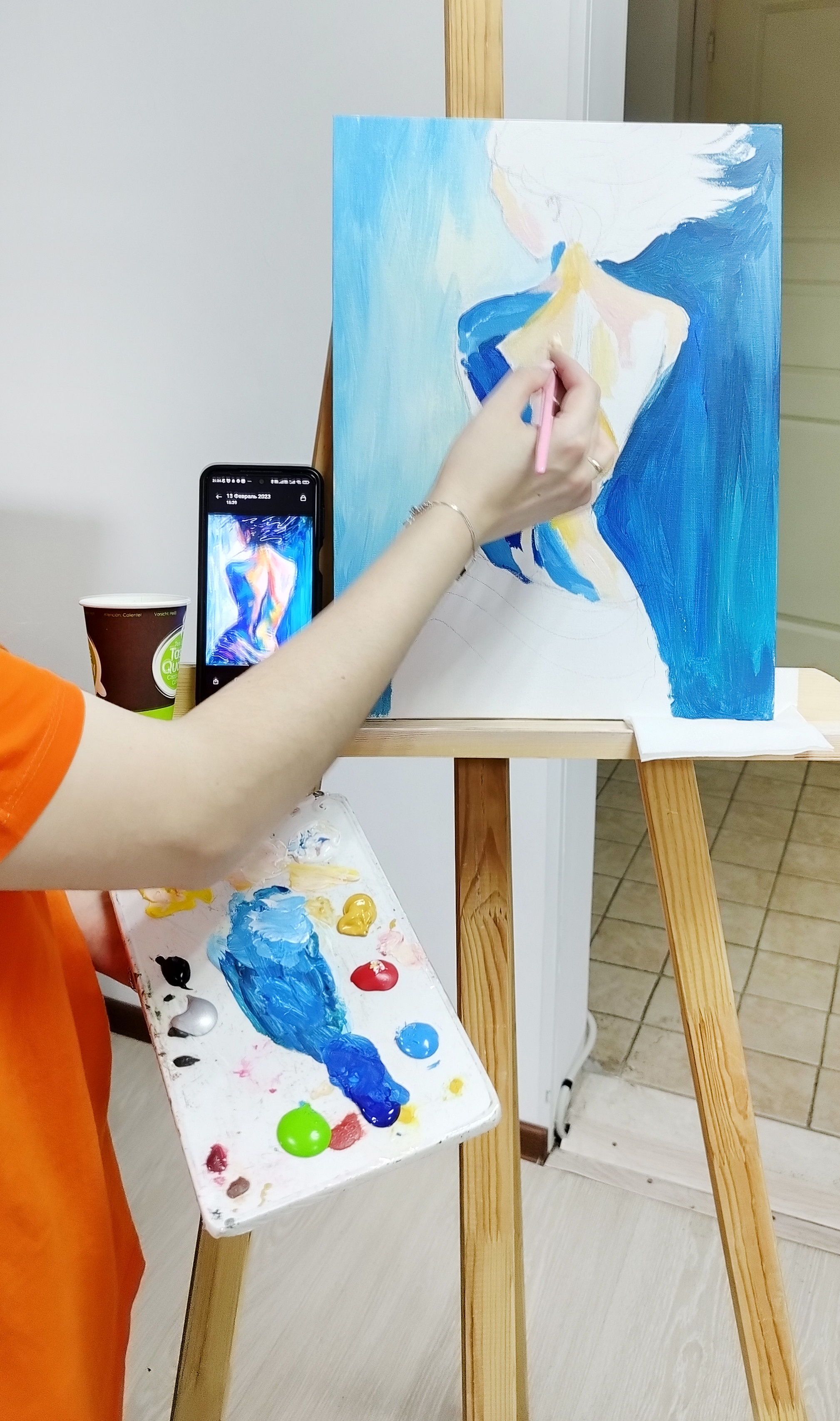 день рождения красками