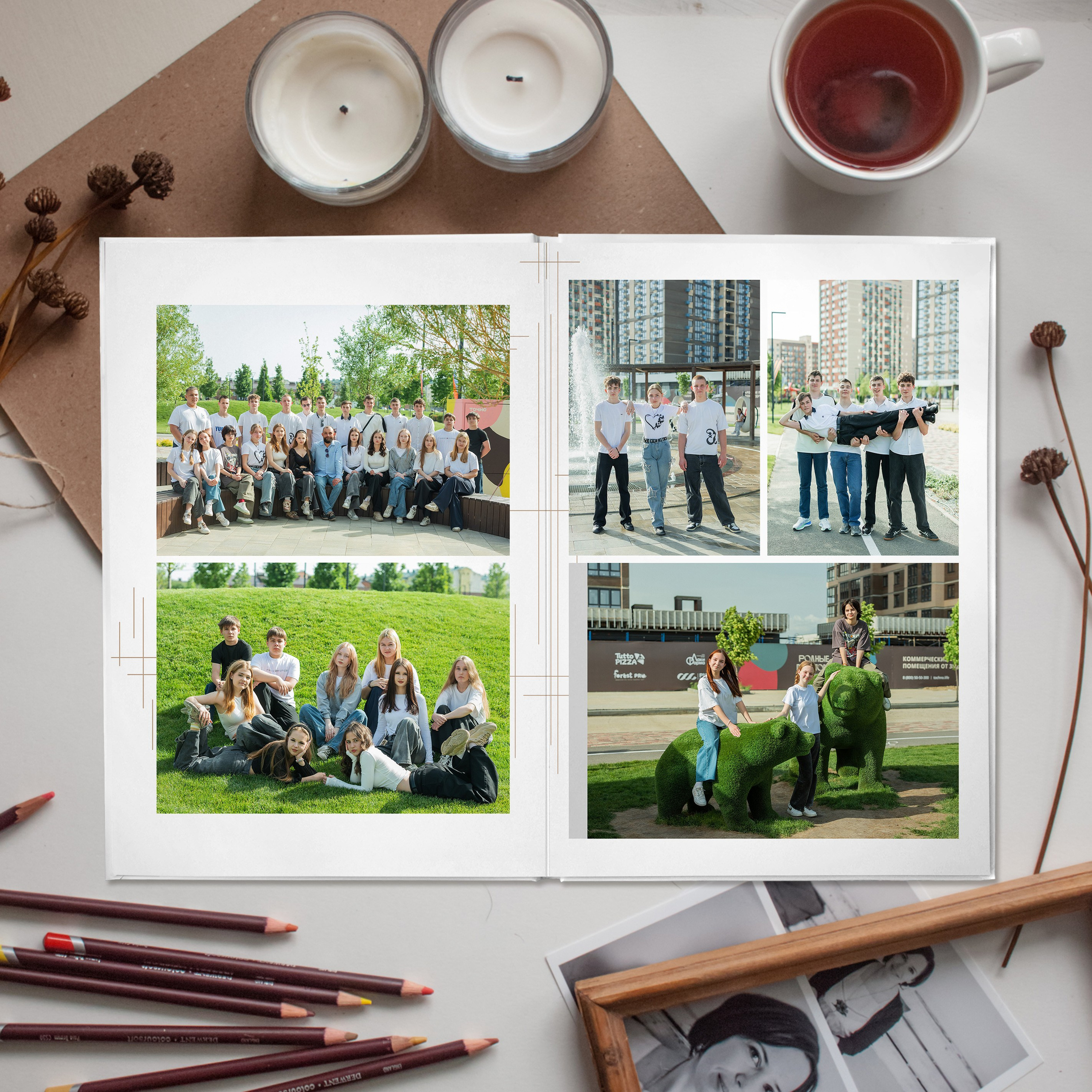 Альбом 9 -11 класса (3 разворота). ФОТОГРАФ ВЫПУСКНЫХ АЛЬБОМОВ в Краснодаре Ворчик Татьяна