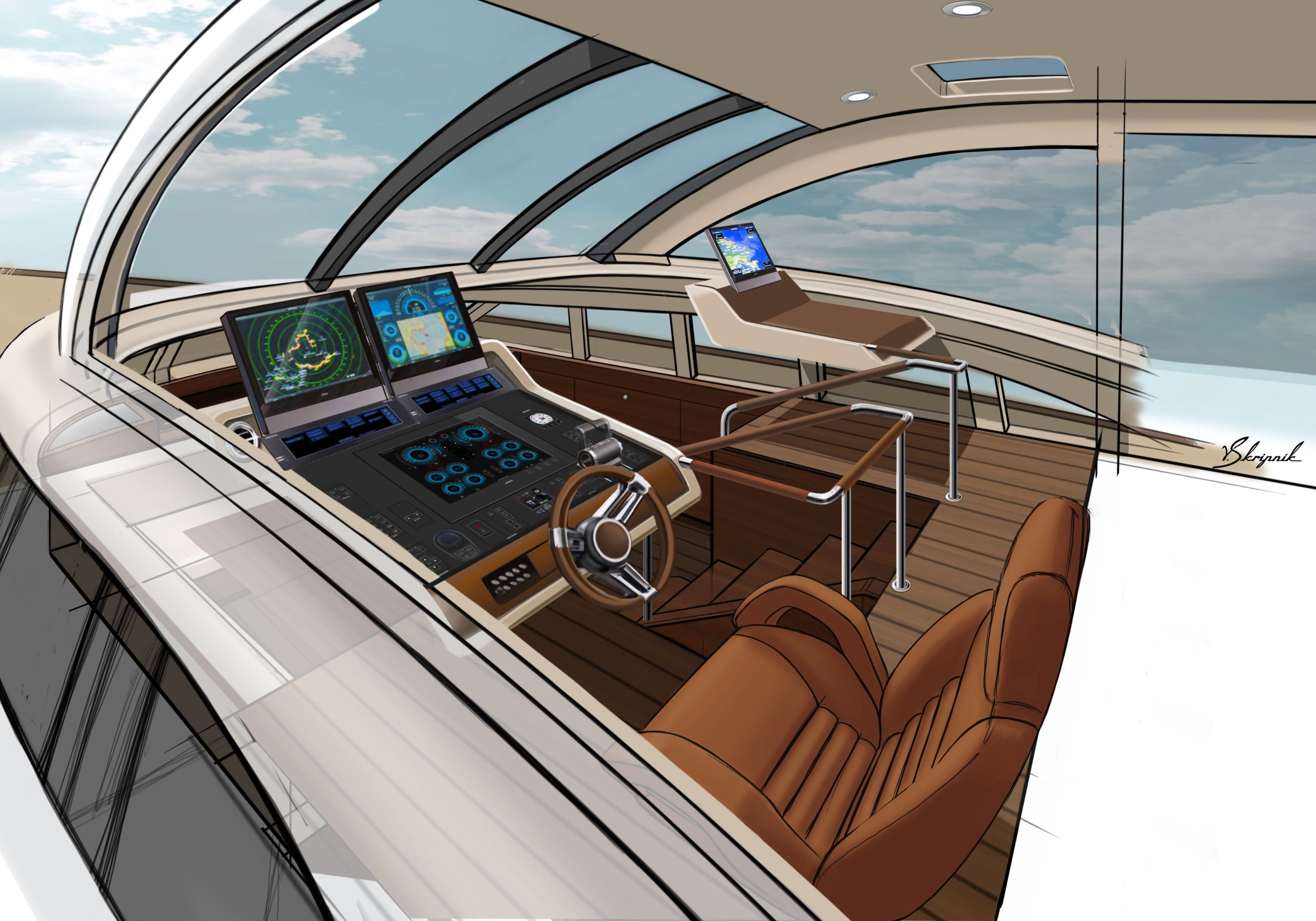 Индивидуальный дизайн парусной яхты Oyster 625. Design Yachts and Cars