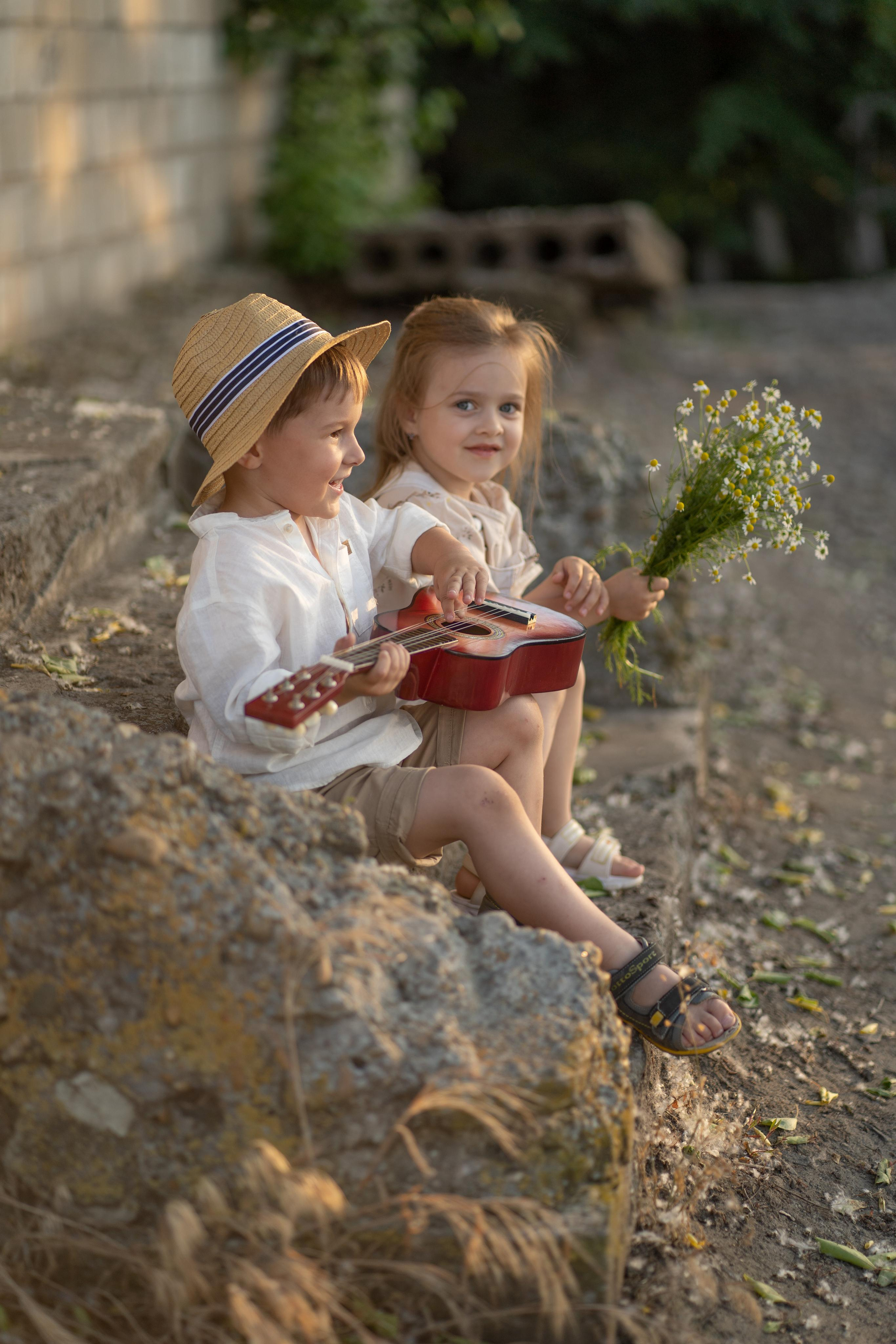 Ромашки и гитара. Семейный и детский фотограф Мария Лютикова