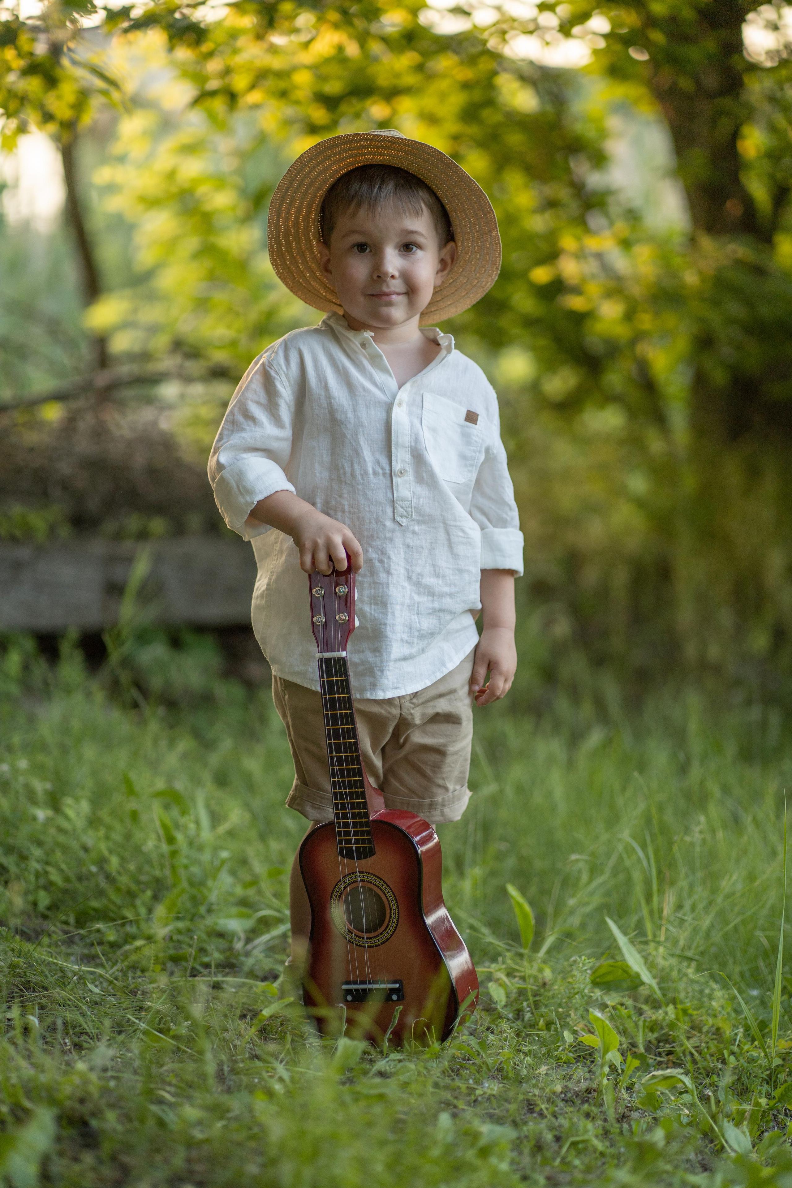 Ромашки и гитара. Семейный и детский фотограф Мария Лютикова