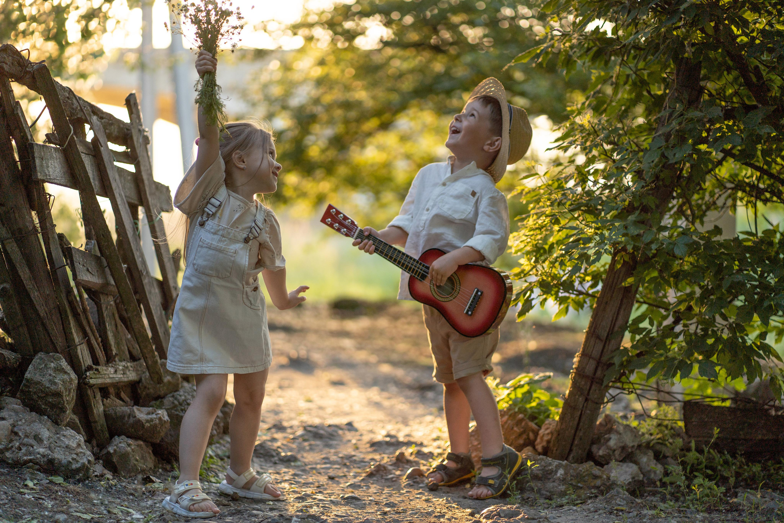 Ромашки и гитара. Семейный и детский фотограф Мария Лютикова