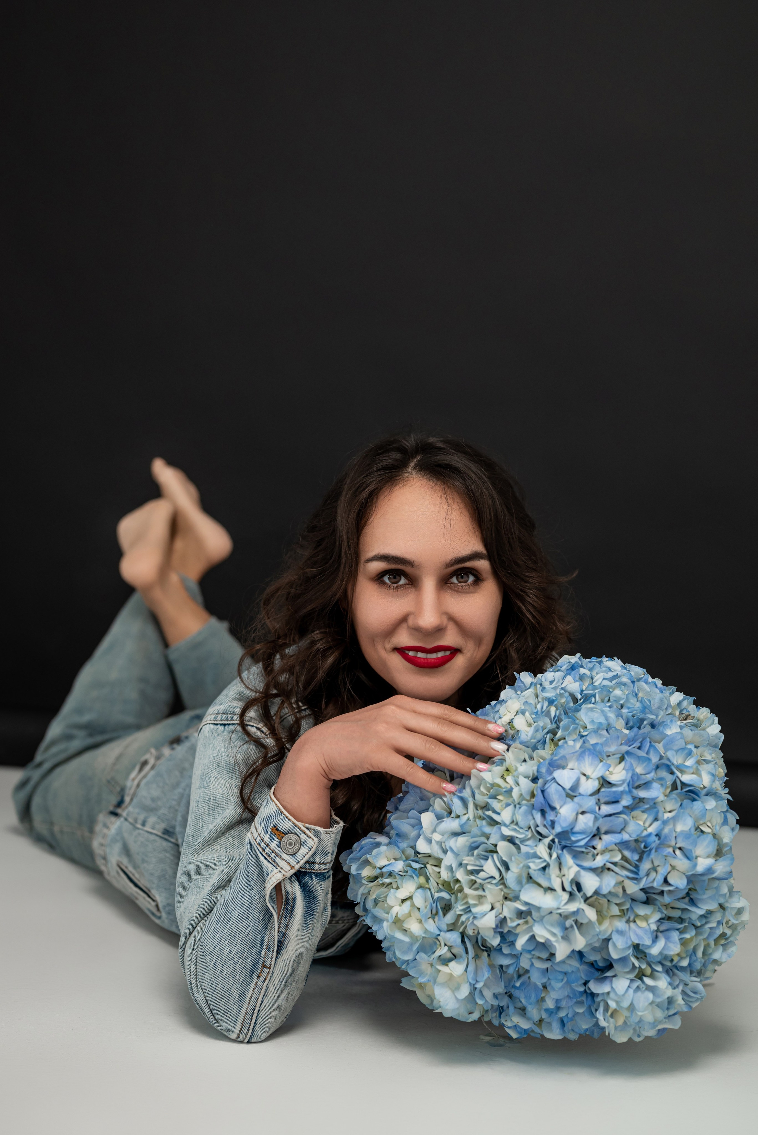 Фотопроект с голубыми гортензиями. Фотограф в городе Салават