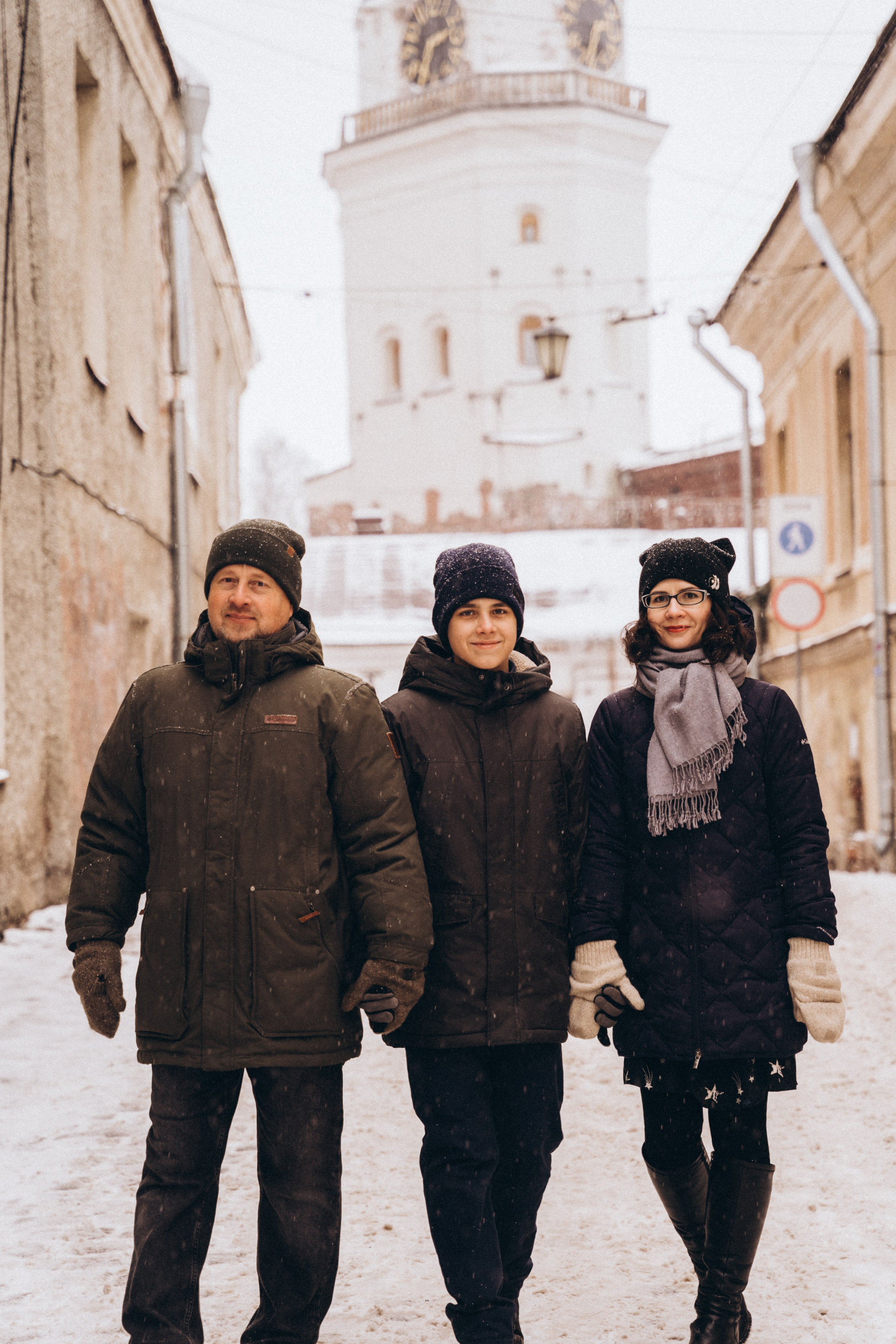 Январская прогулка: Даня, Елена и Андрей. Фотограф в Ульяновске Александра Григоровских