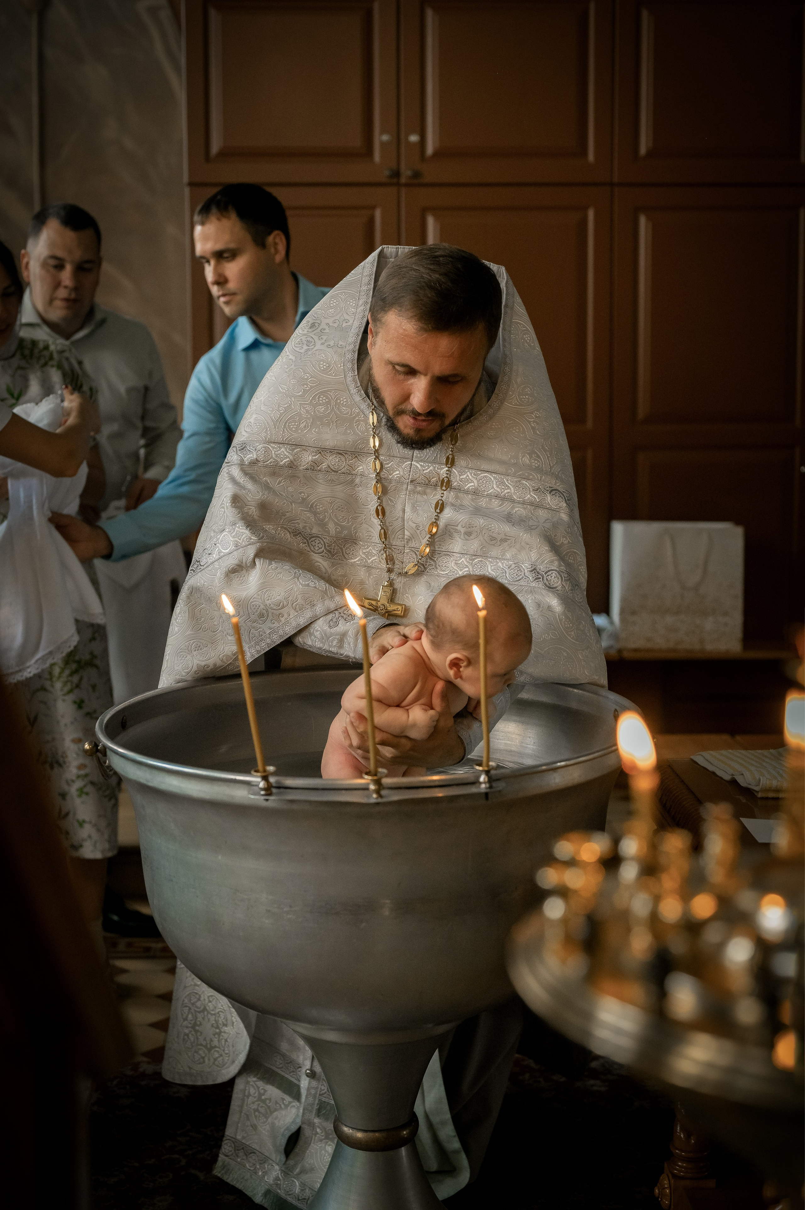 Таинство крещения. Фотограф новорождённых, семейный, школьный в городе Калуге Евгения