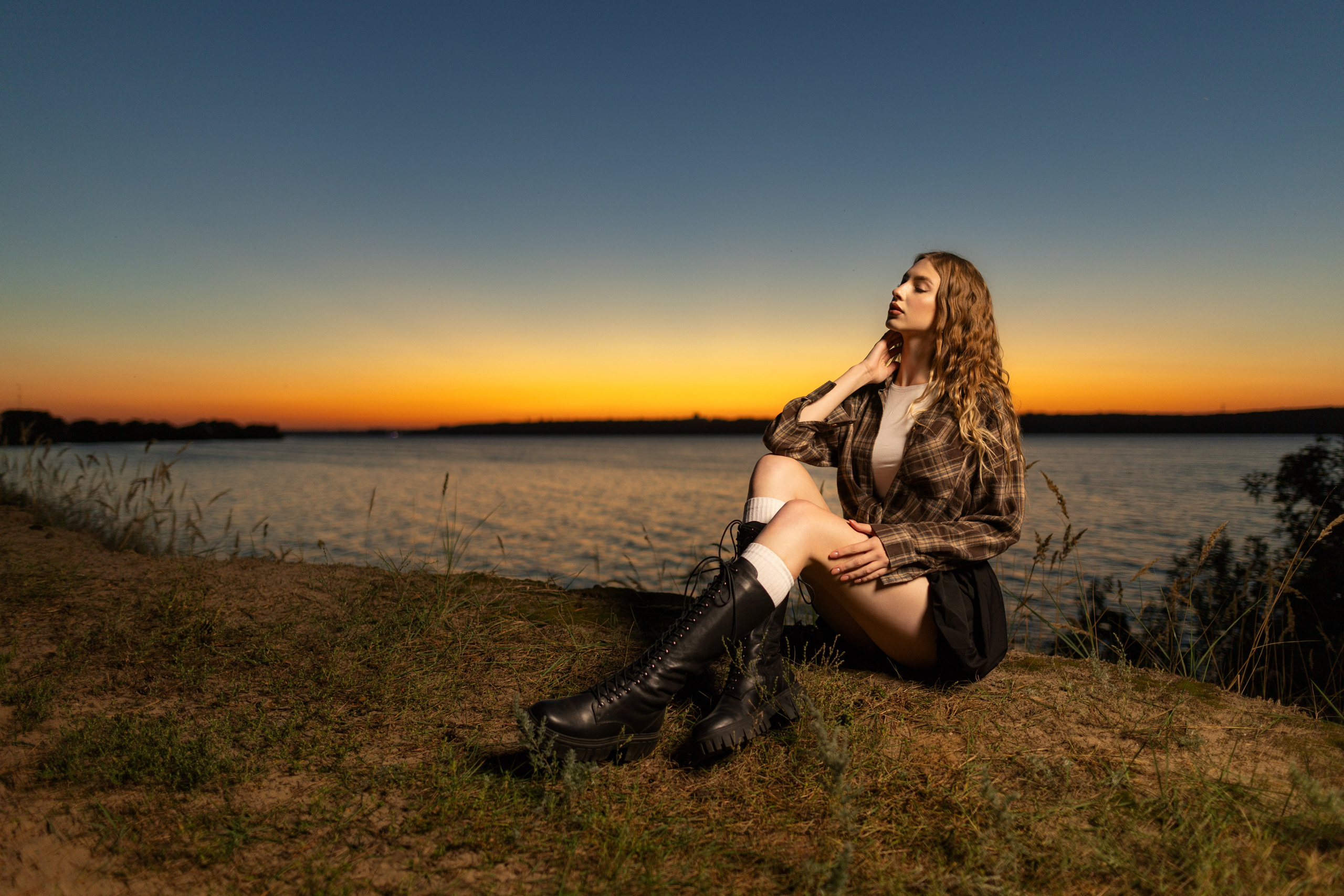 Вечерний фотосет с Ксенией на побережье с дополнительным светом для «себя». Дмитрий Шульгин, портретный фотограф в Воронеже