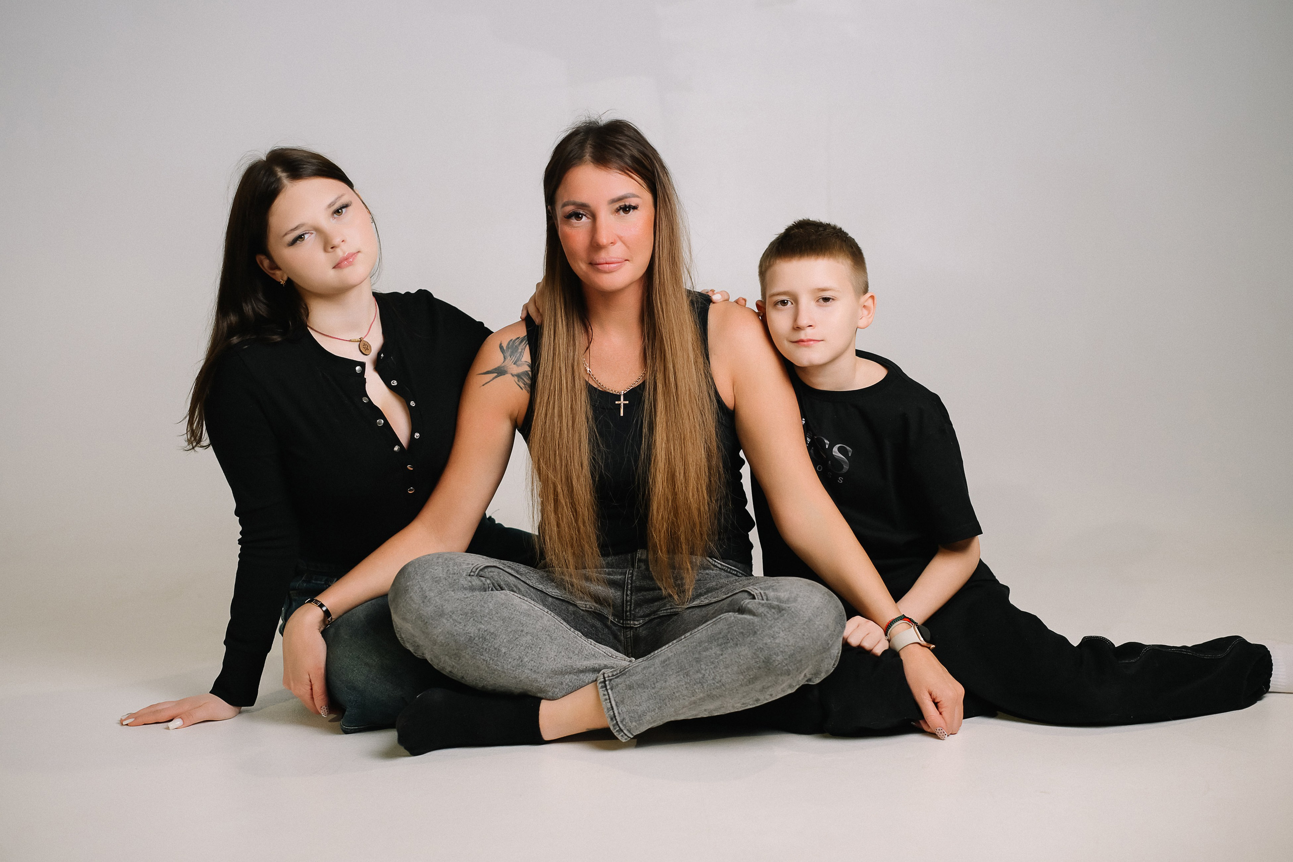 Александра с детьми