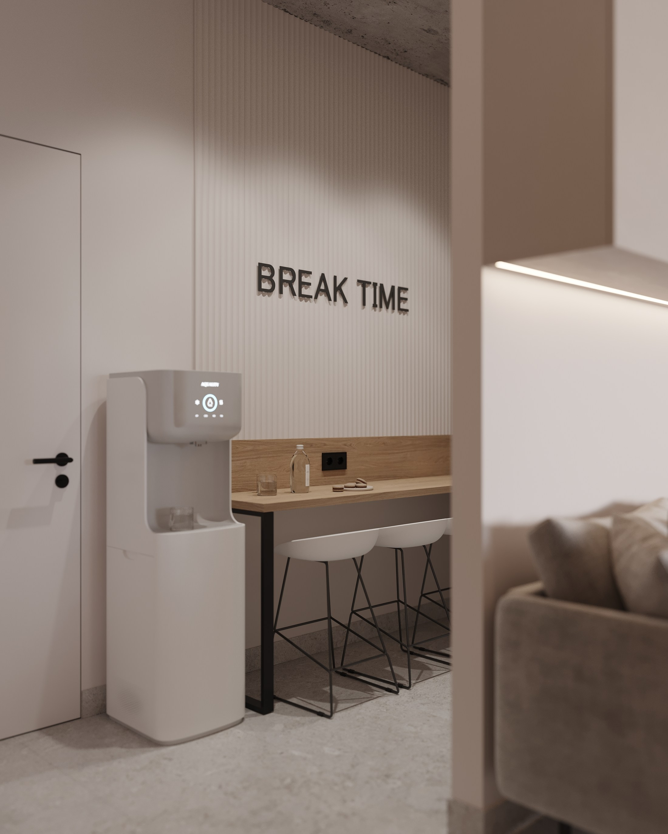 Офис компании «Мединвест». Дизайн интерьера, 3D-визуализация Владивосток