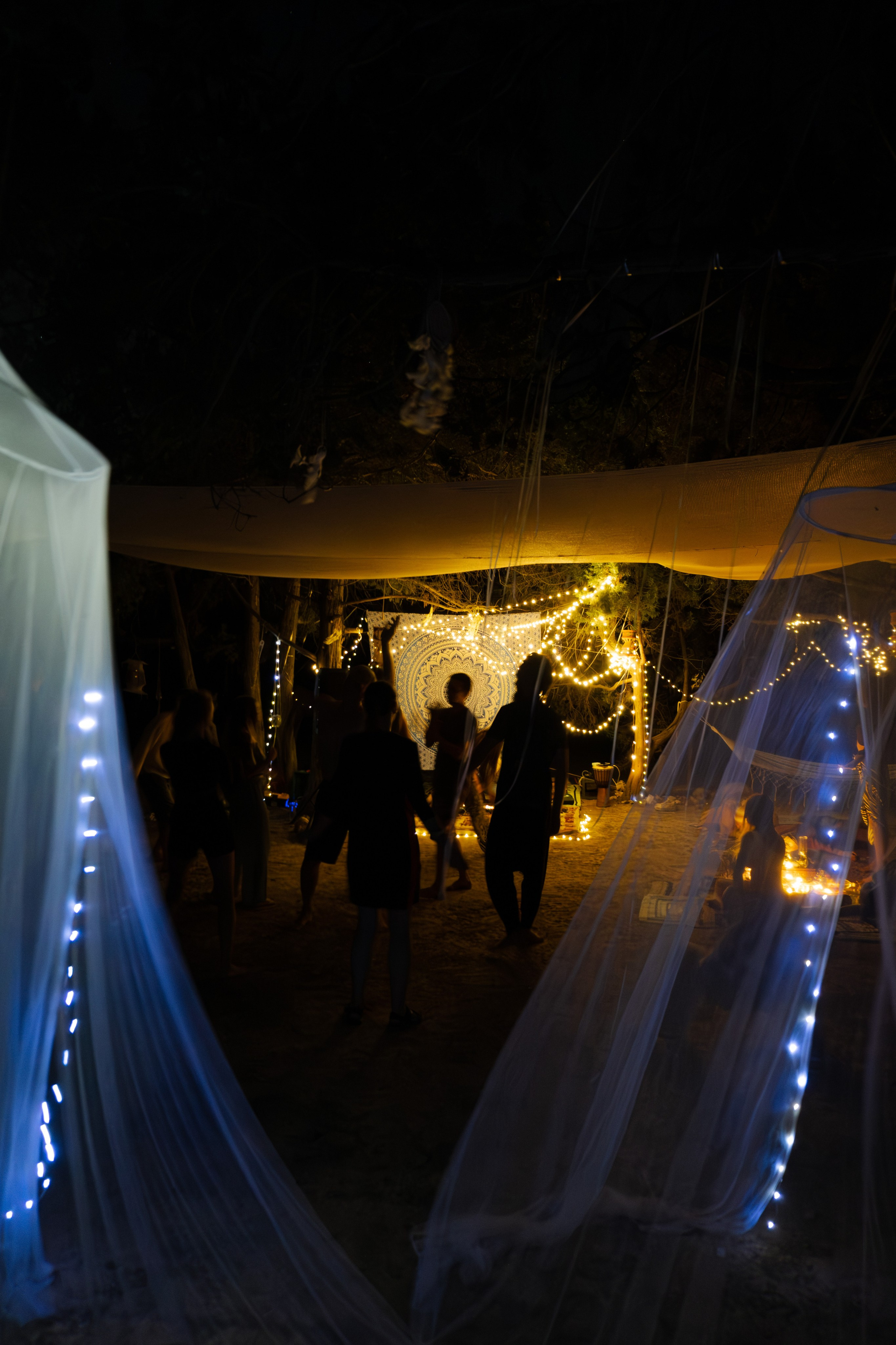 Ночной кадр Ecstatic dance в Крыму