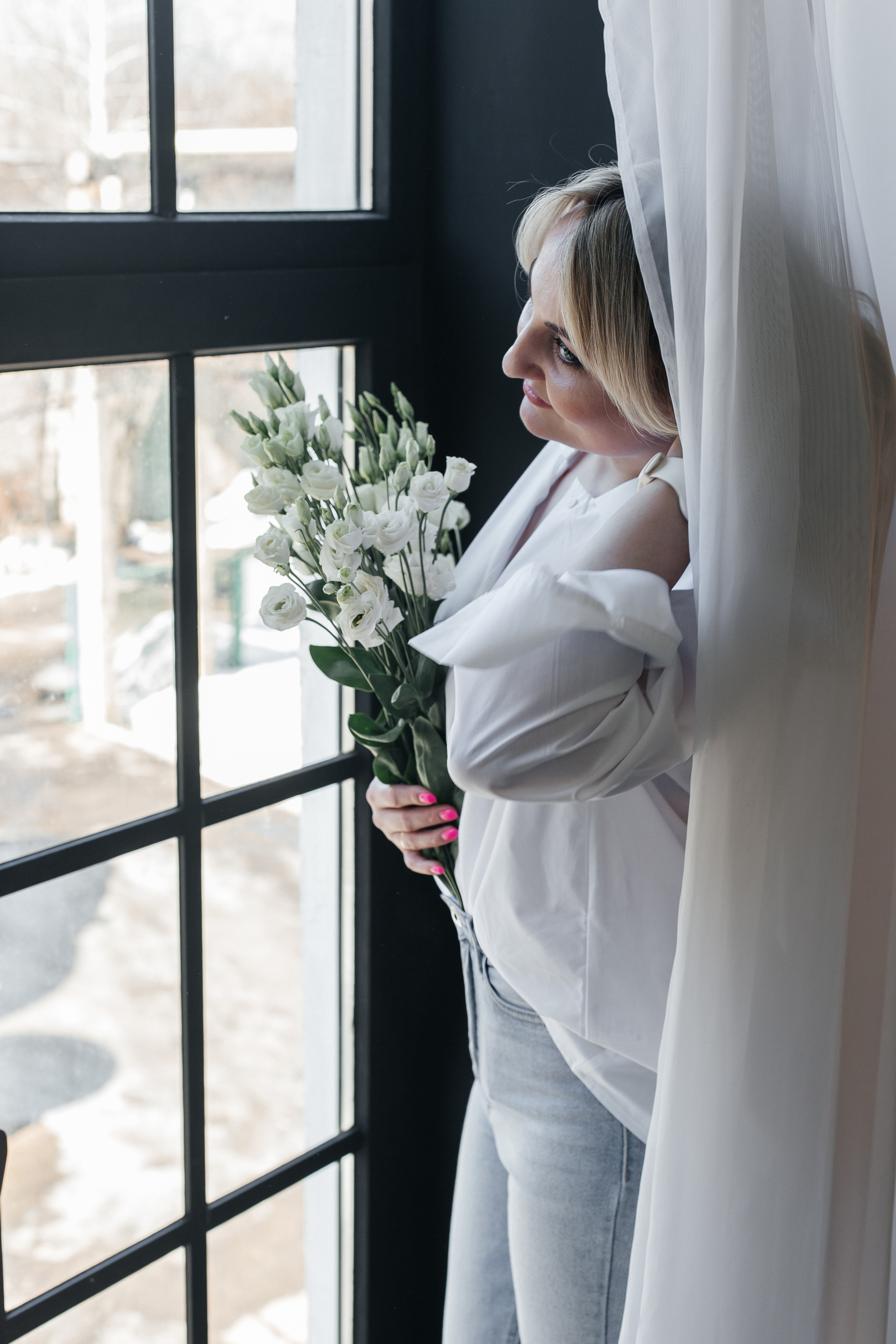 Съёмка с живыми цветами. Главная