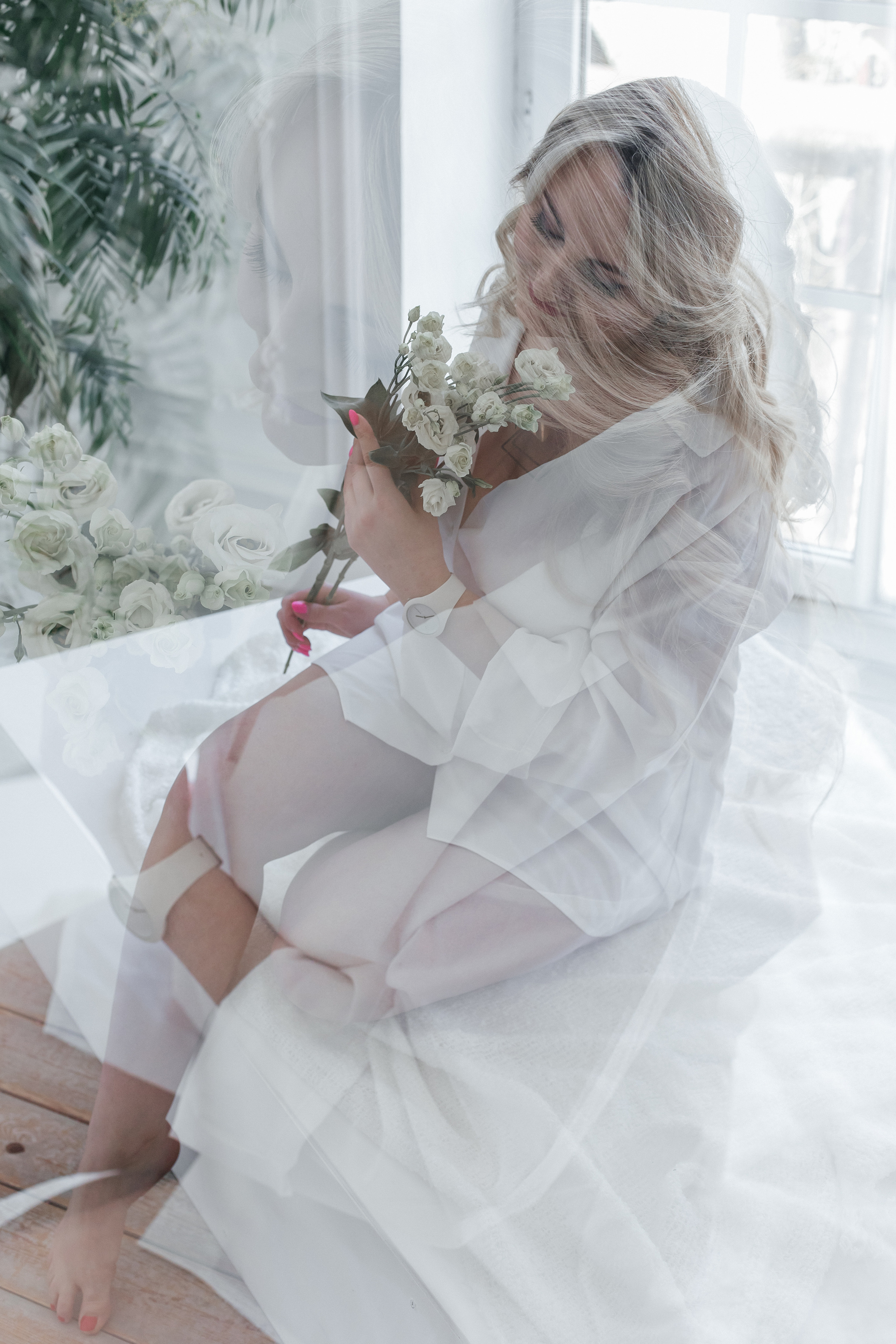 Съёмка с живыми цветами. Главная