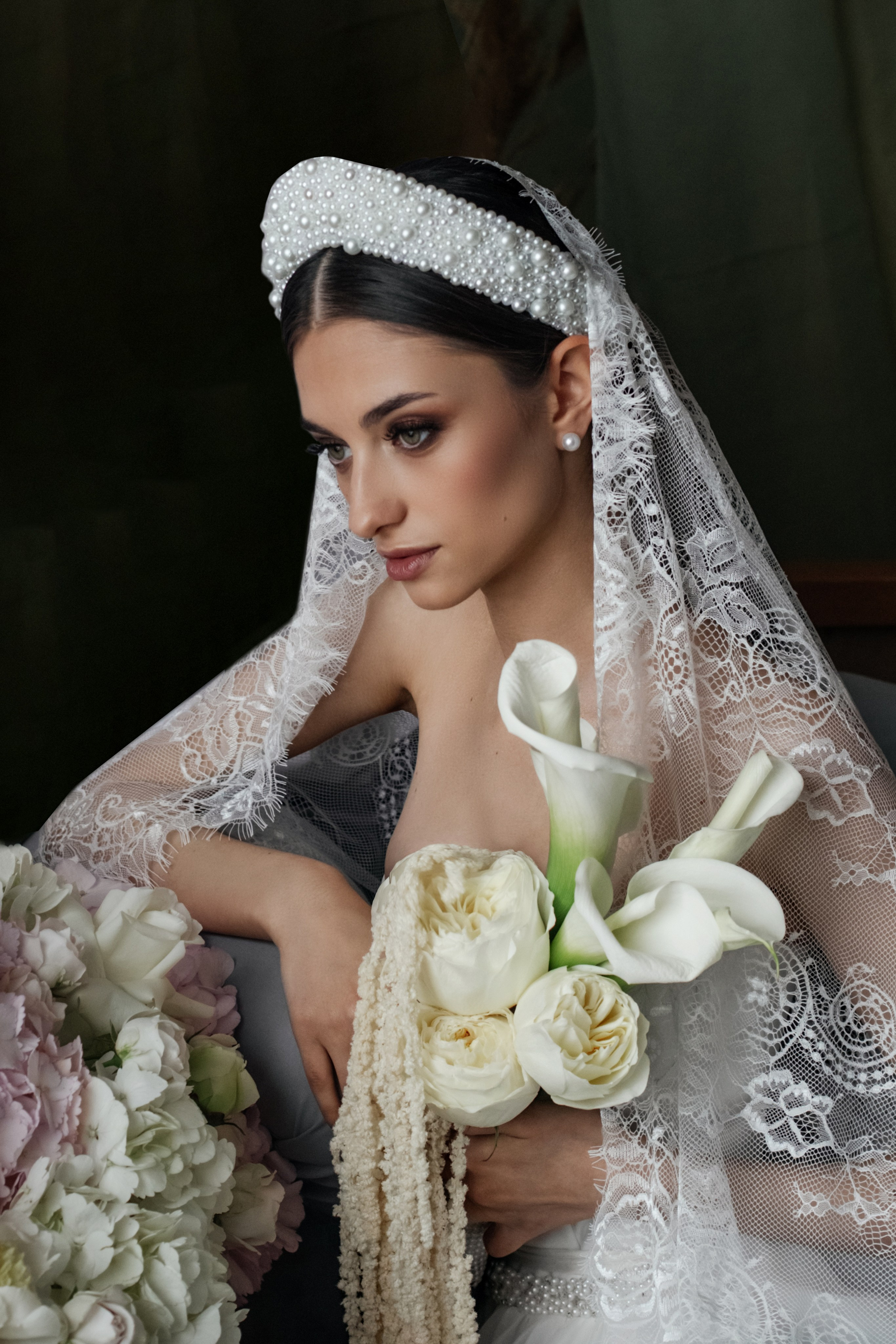 Серия свадебных фотографий жениха и невесты в студии Ставрополя. Фотограф Ставрополь Пятигорск Елизавета Дарина