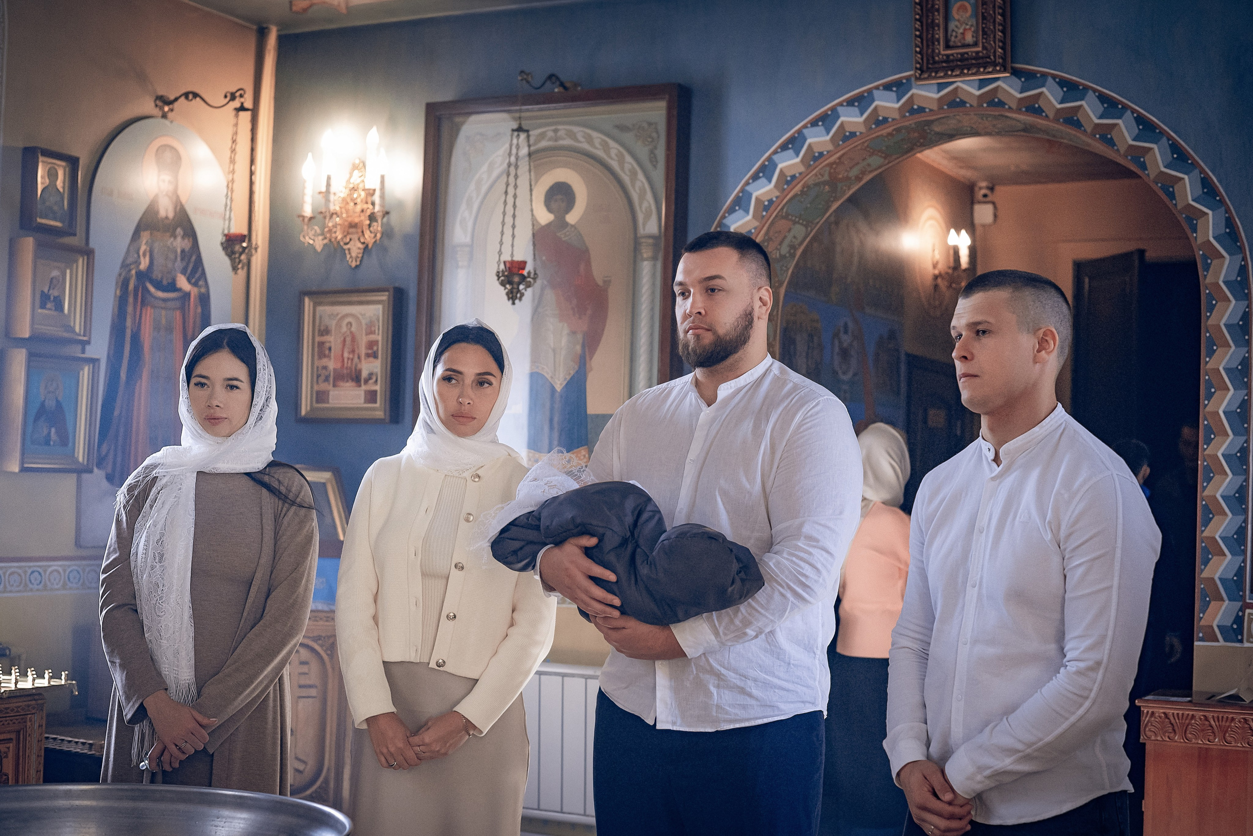 Крещение Мирона в Веденском хаме Березовка. Фотографы крещения/венчания  Красноярск Татьяна и Вячеслав Переваловы