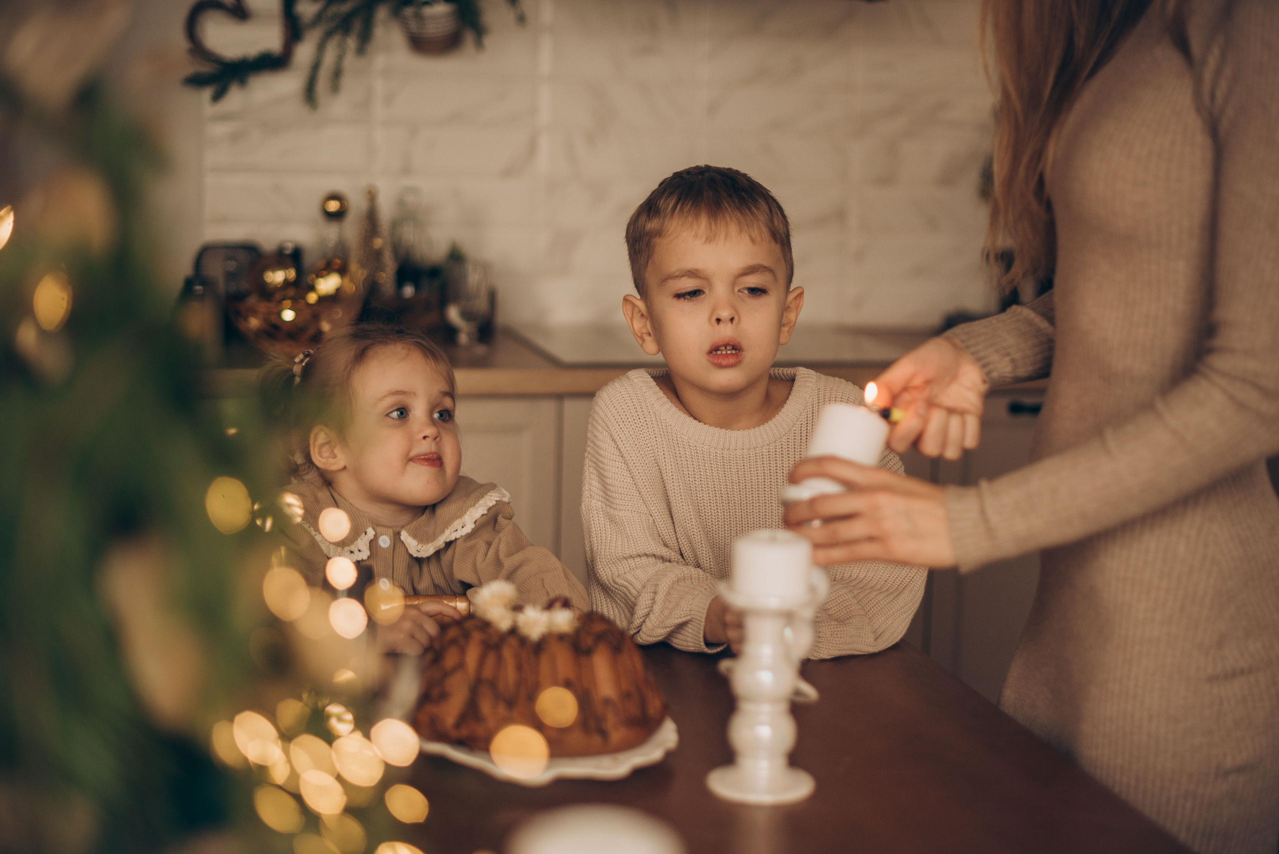 Семейная новогодняя фотосессия в студии. Семейный фотограф в Домодедово и Москве Елена Пичугина