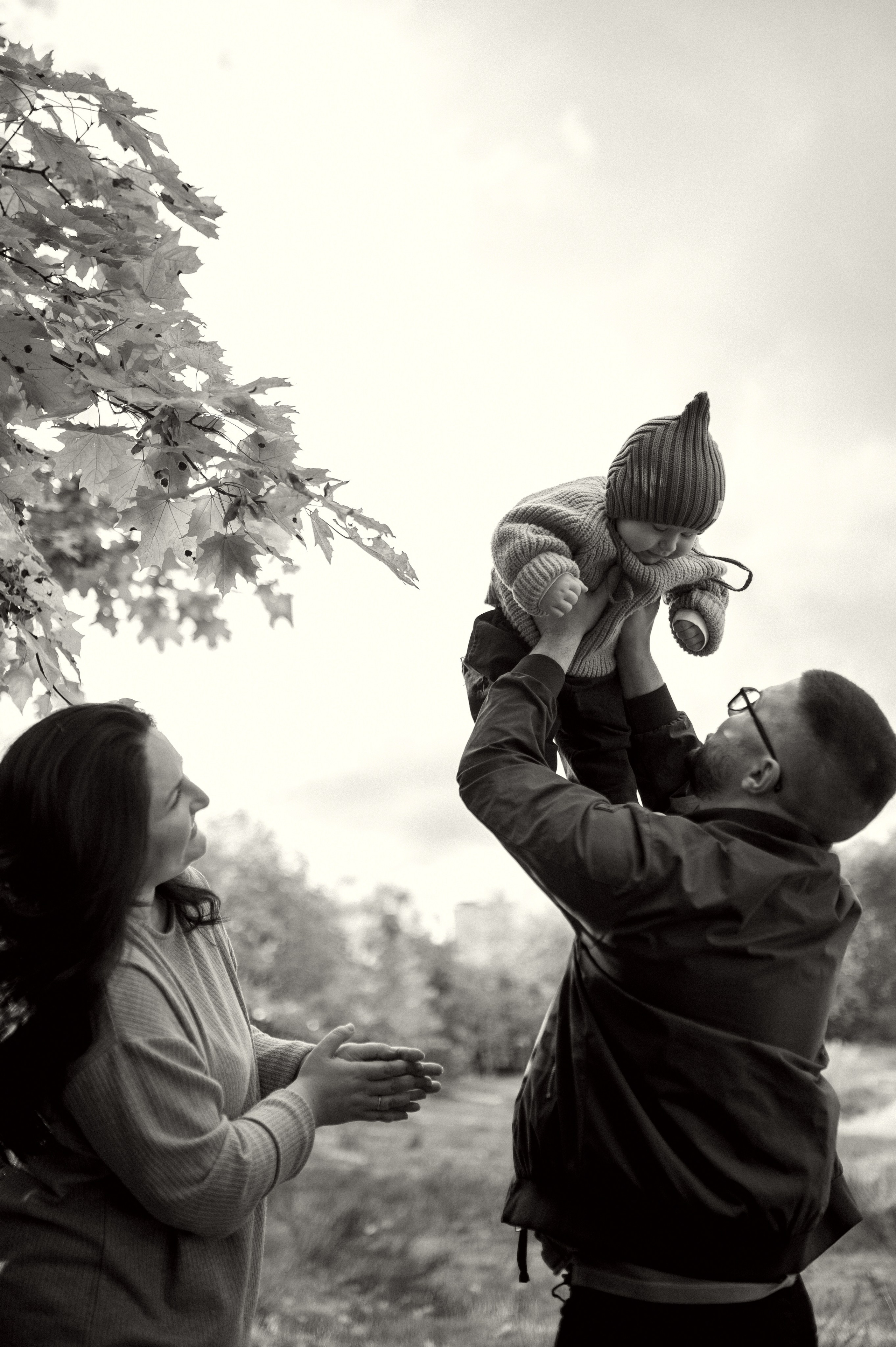 Осенняя фотосессия большой семьи в парке. Семейная фотосессия Бутово Москва фотограф Алина Морщагина
