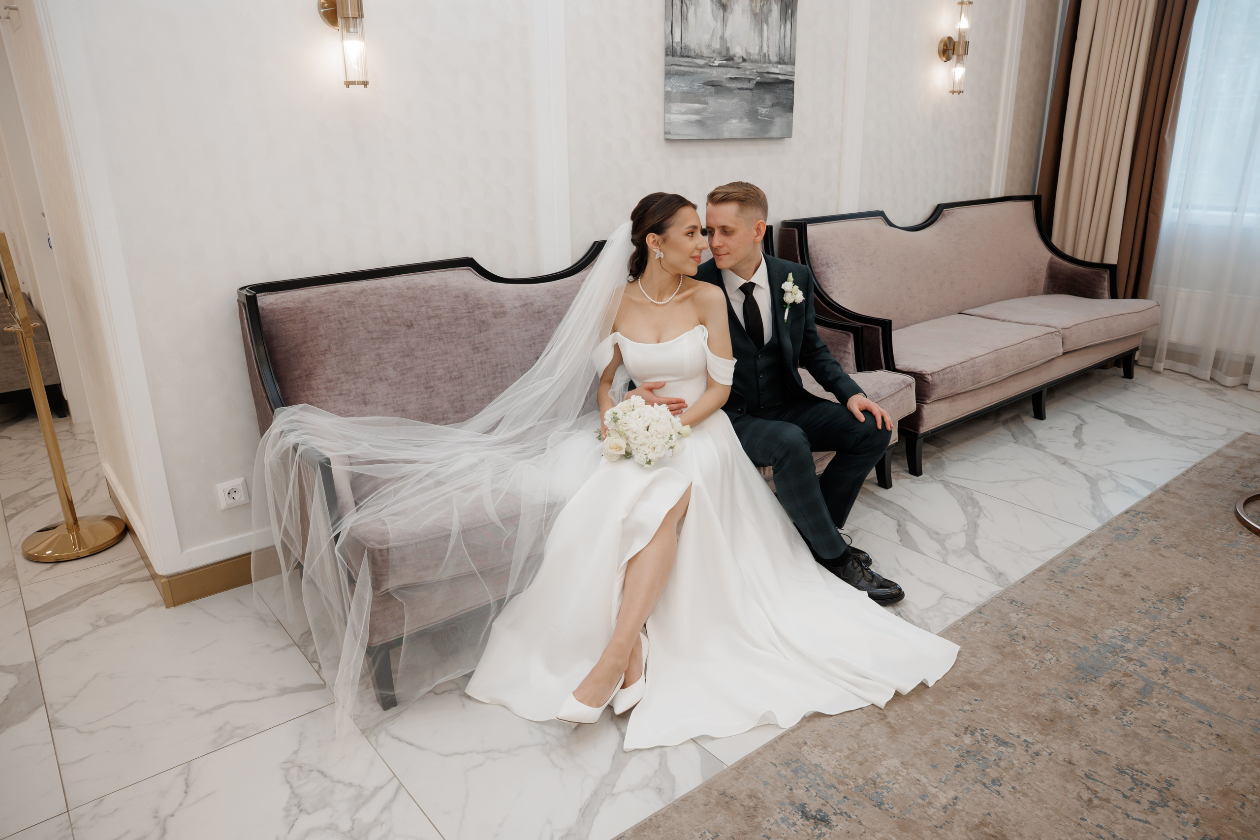 Регистрация в отеле Fish Point, ЗАГС Бутово, прогулка в Остафьево. Свадебный и репортажный фотограф (Москва, Королев и другие)