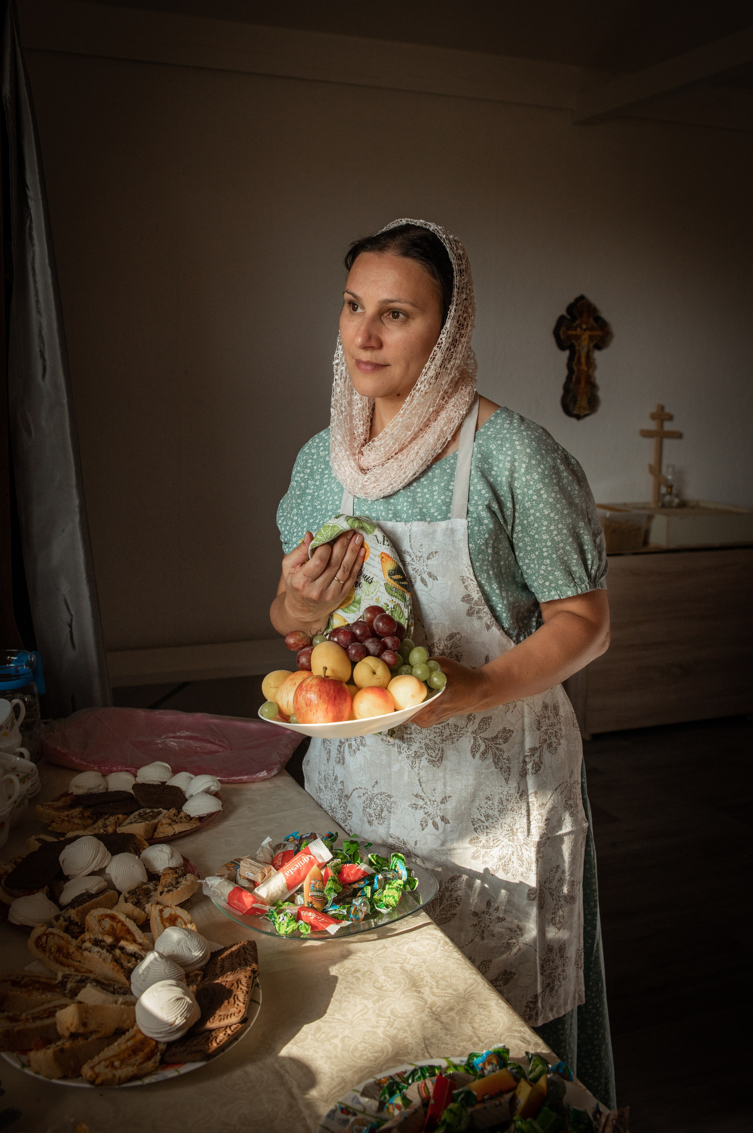 Освещение купола в храме Казанской иконы Божьей Матери х. Закутский. Церковный, семейный и репортажный фотограф Волгоград, Волжский