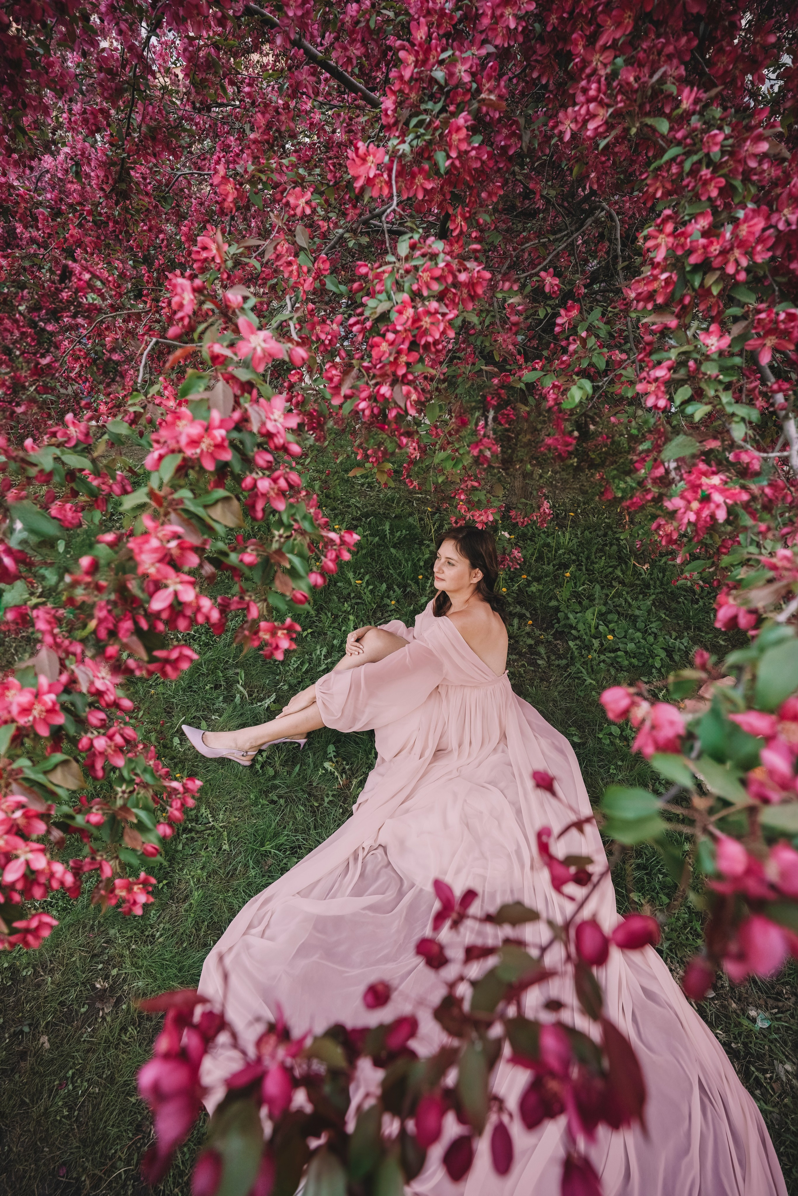 Съёмки в цветениях. Фотограф Айгуль Вишня, съёмка в Москве и Санкт-Петербурге