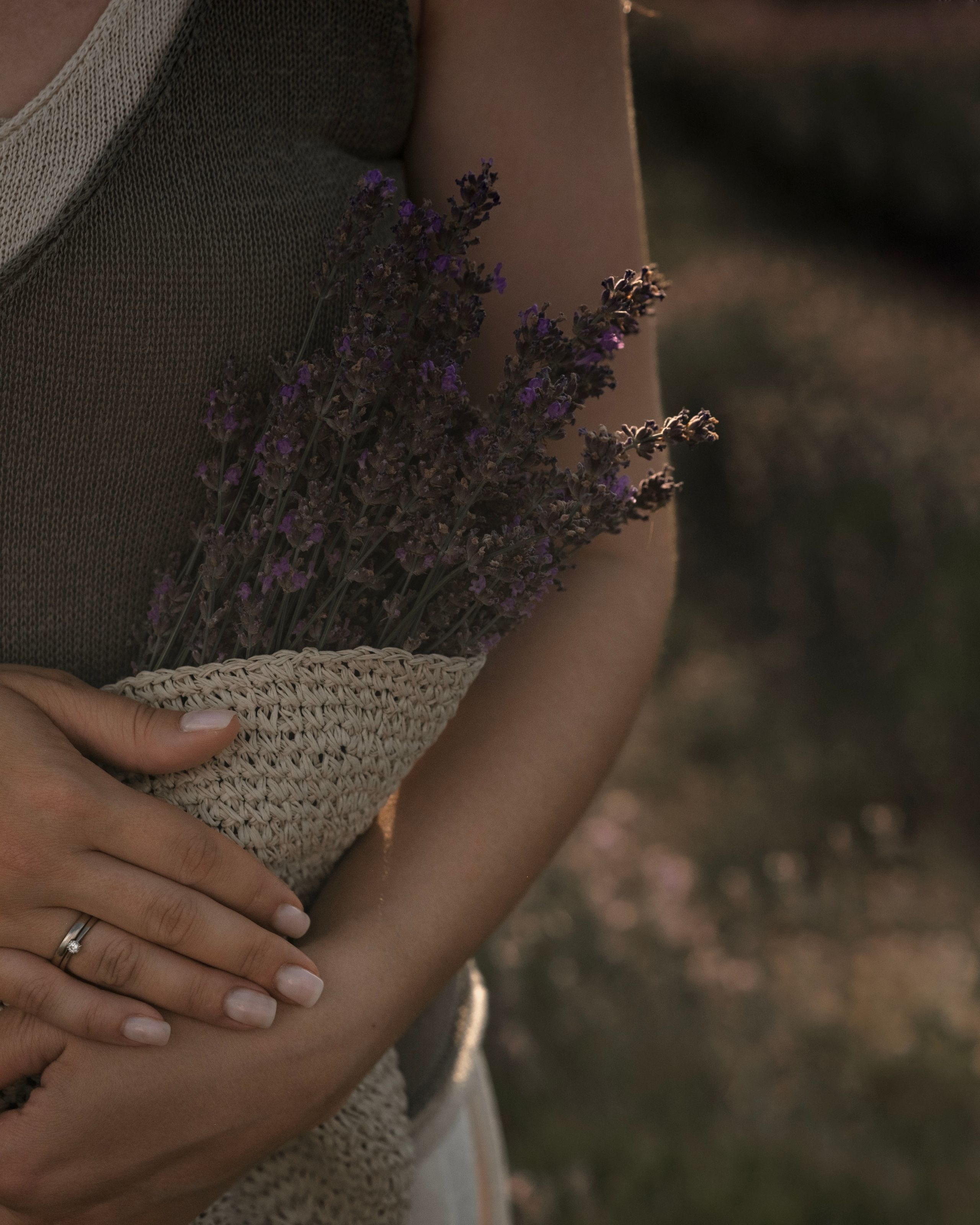 On a lavender field. Portrait photographer Olga Prokopova based in Budapest