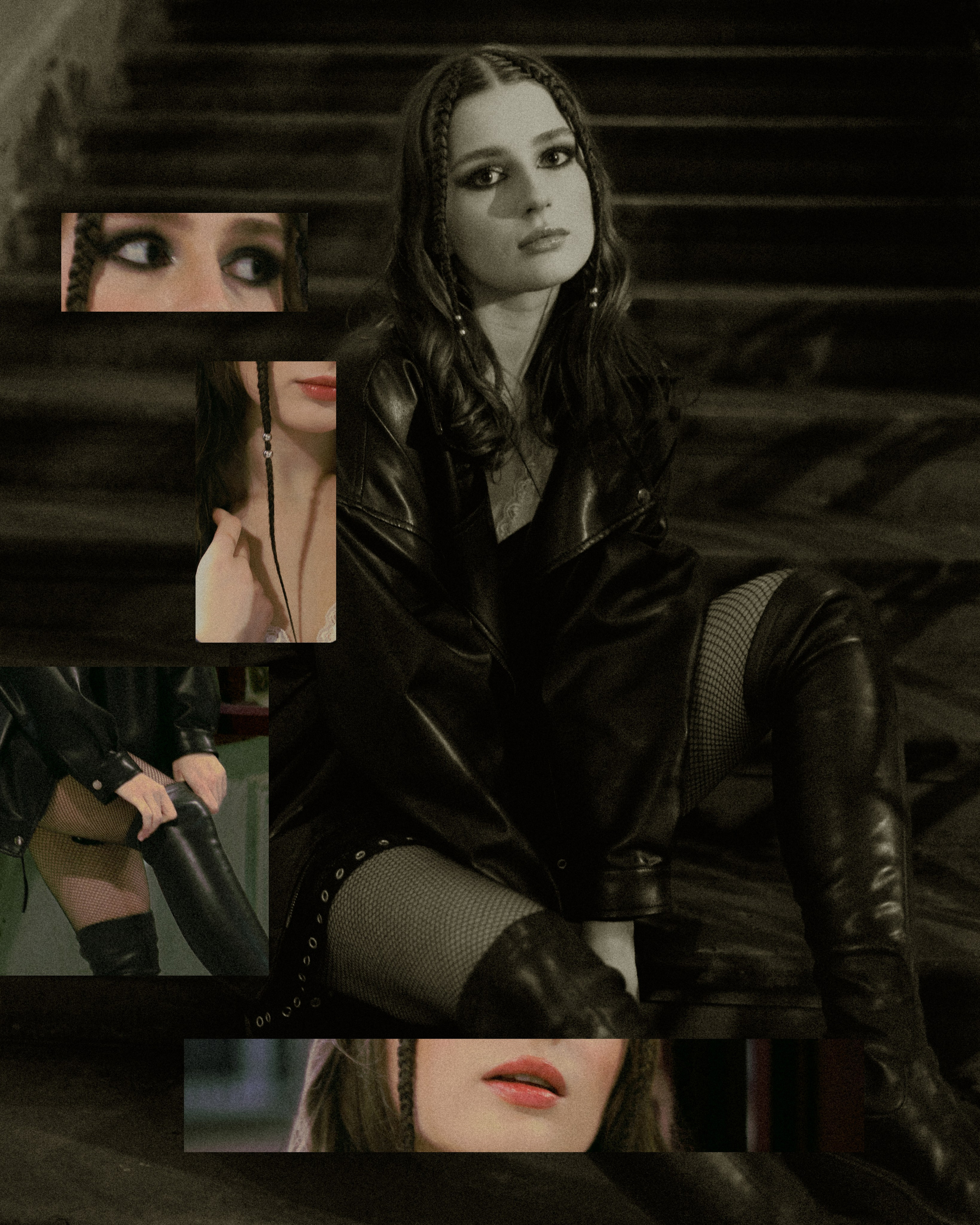 Photoshoot with collages and lyrics from grappa Kino in paradnaya. Katya Che | Photographer | Beograd