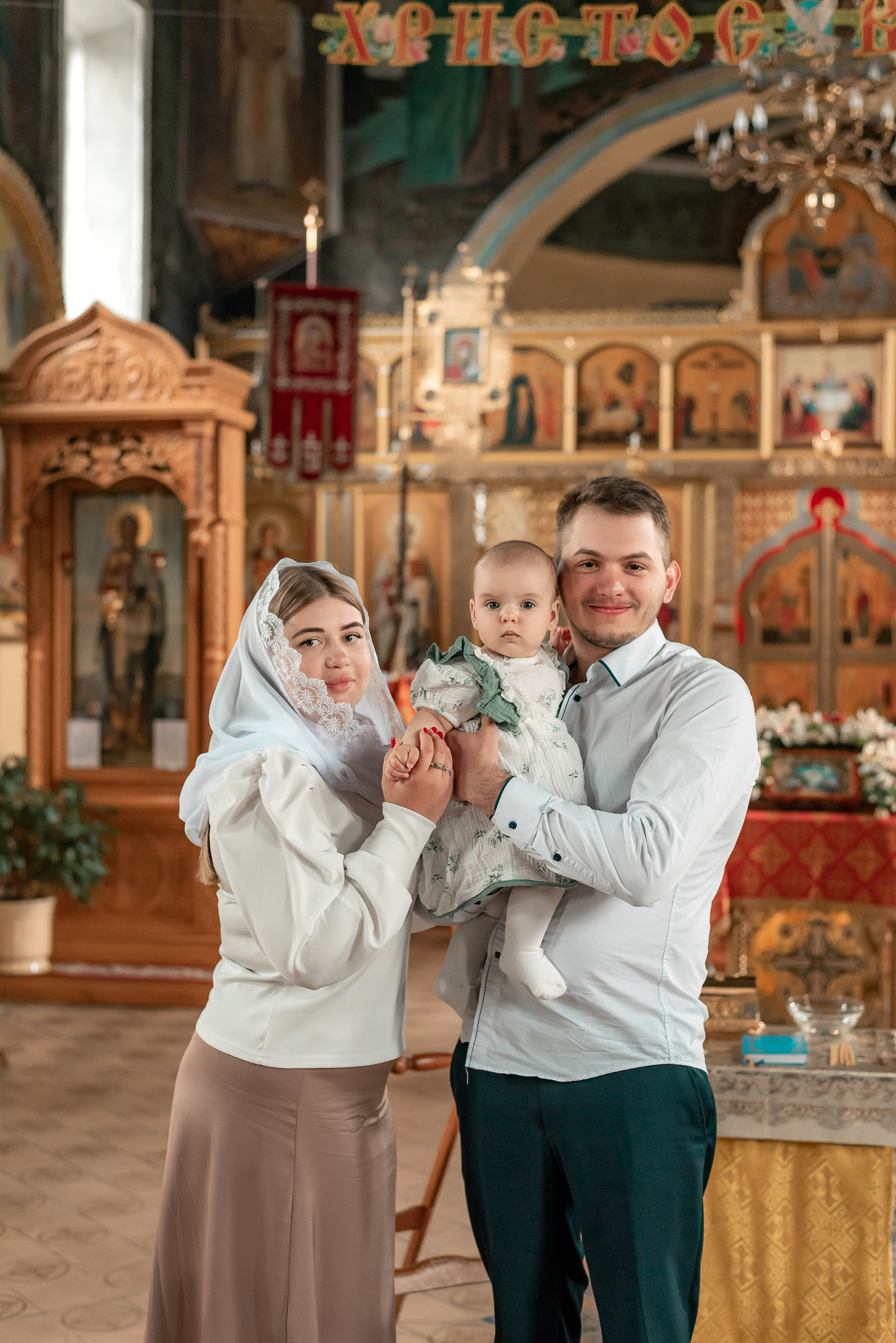 Красивая съемочка Крещение Александры. Семейный и детский фотограф Наталья Горда