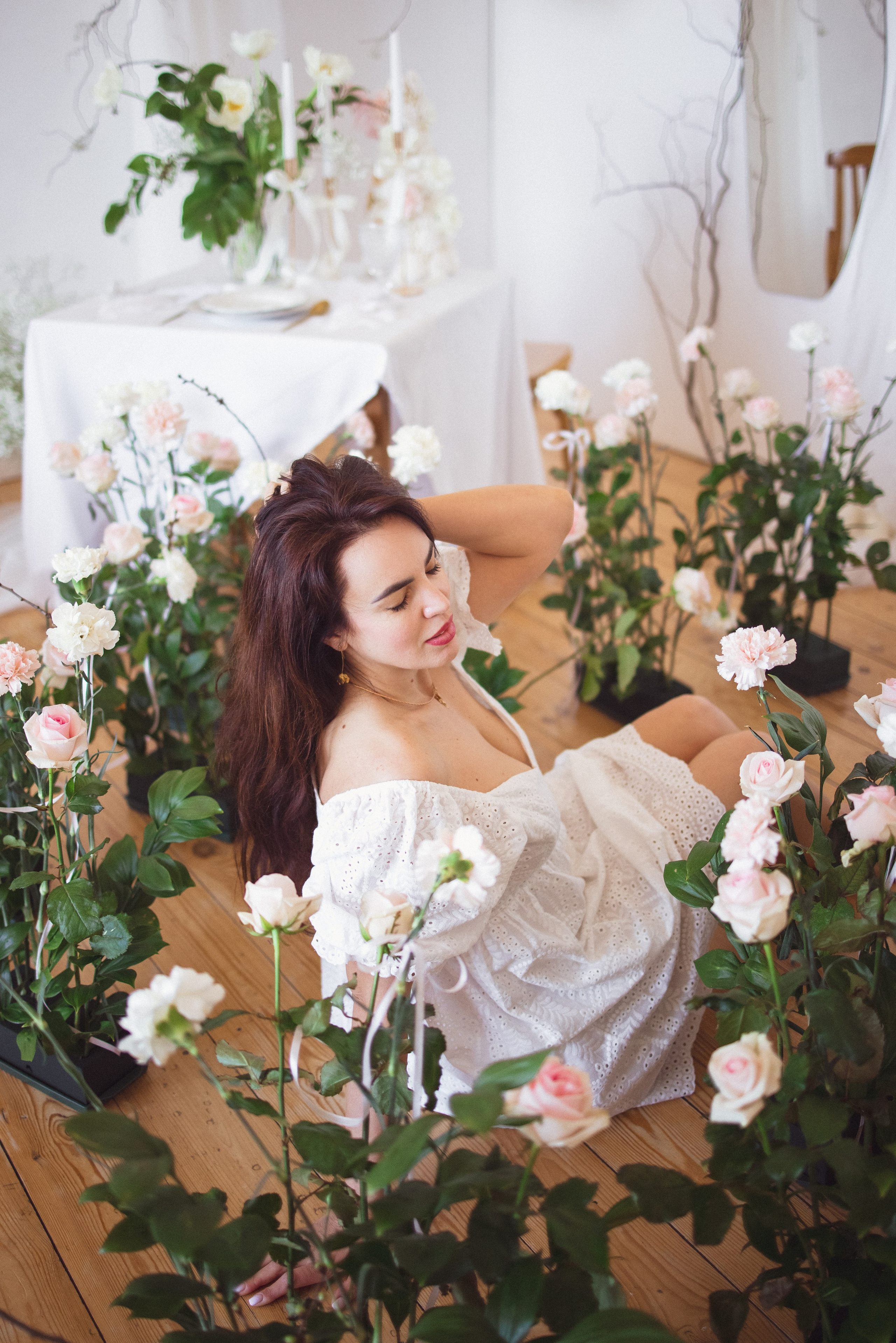Фотосессия с живыми цветами в фотостудии г. Краснодар. Семейный и детский фотограф в Краснодаре Анна Трашкова