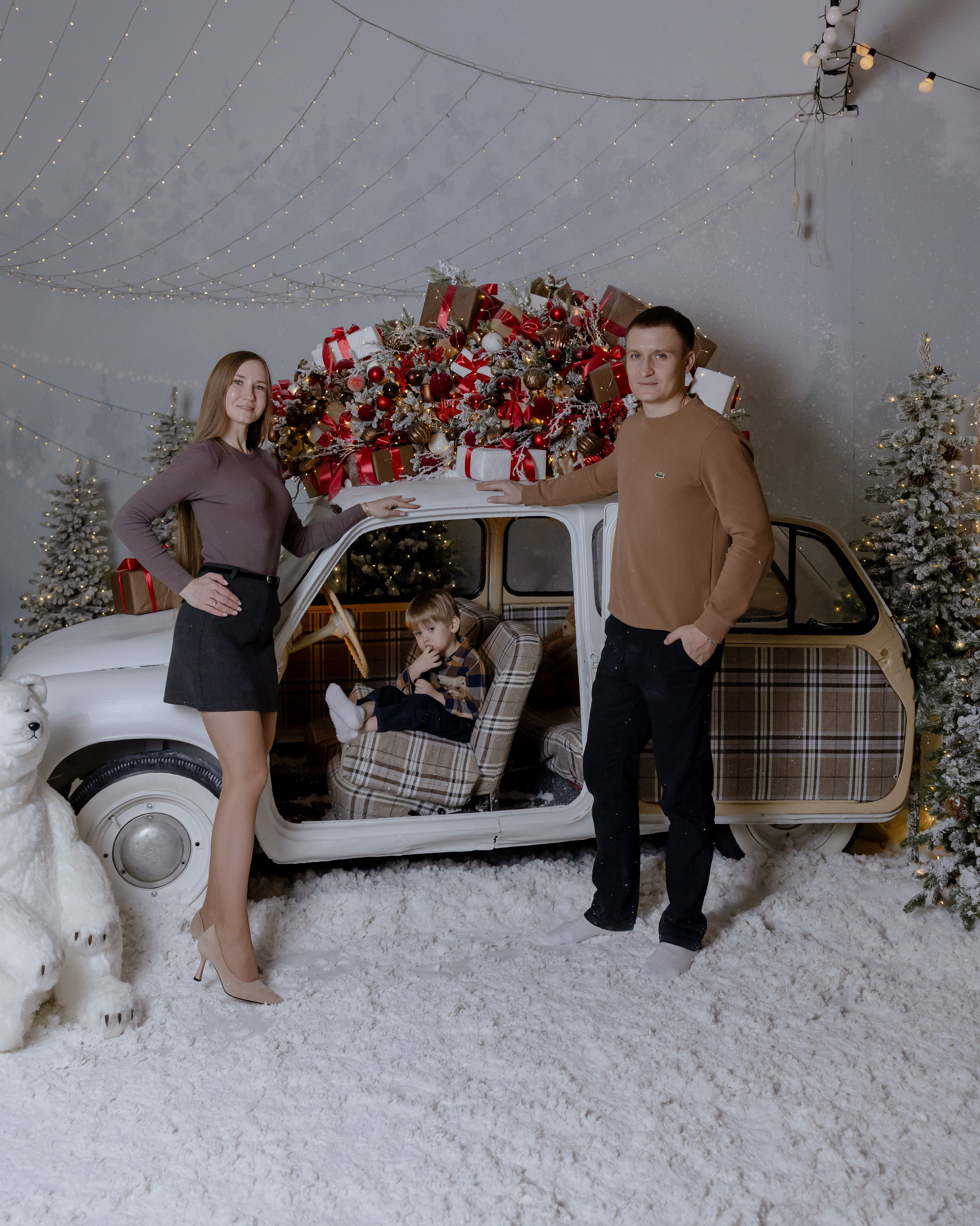 Новогодняя семейная съемка в студии. Фотограф в Новосибирске Екатерина Васильева