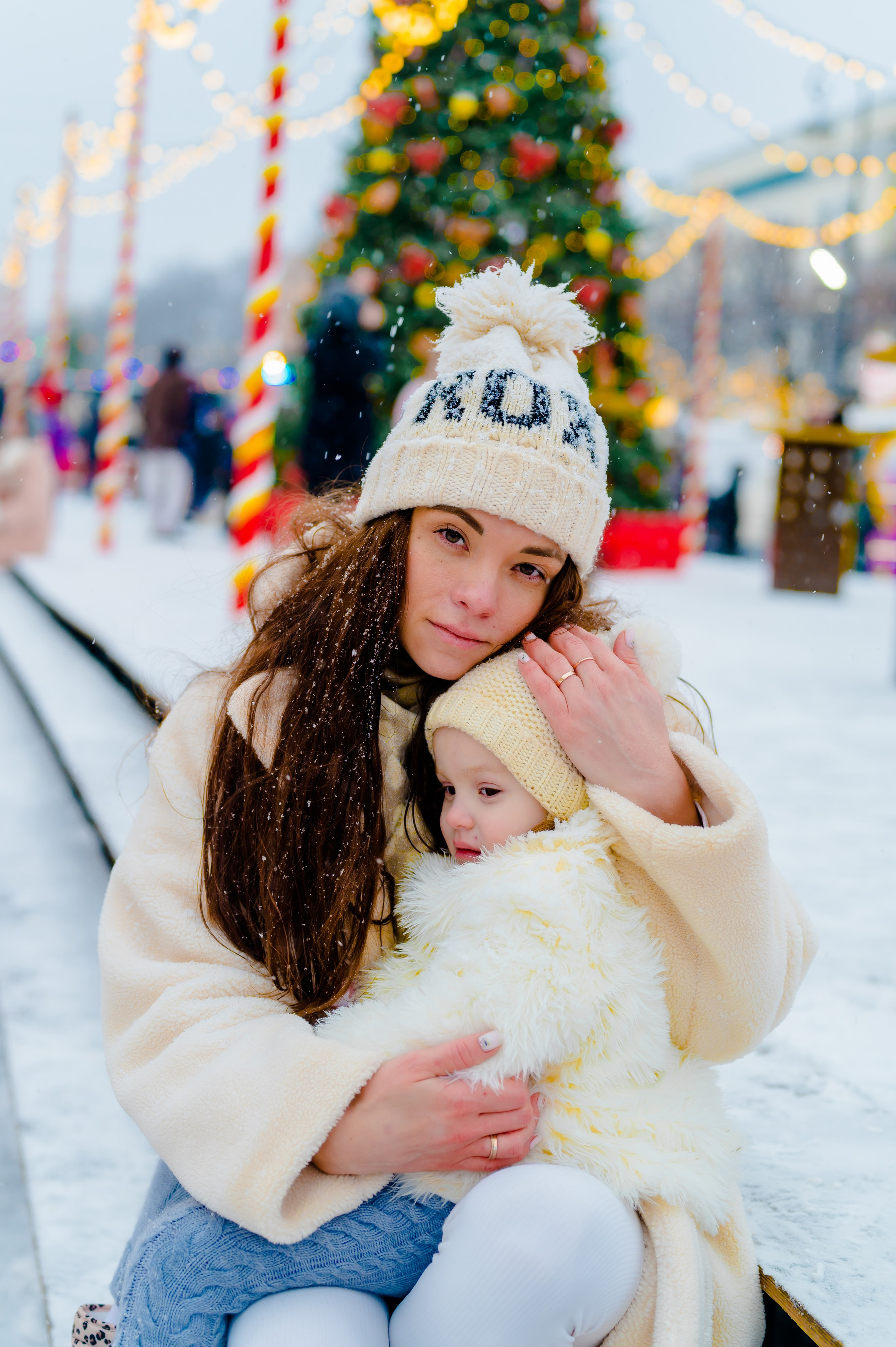 Новогодняя фотосессия на Манежной площади. Свадебный и семейный фотограф Евгения Кононова