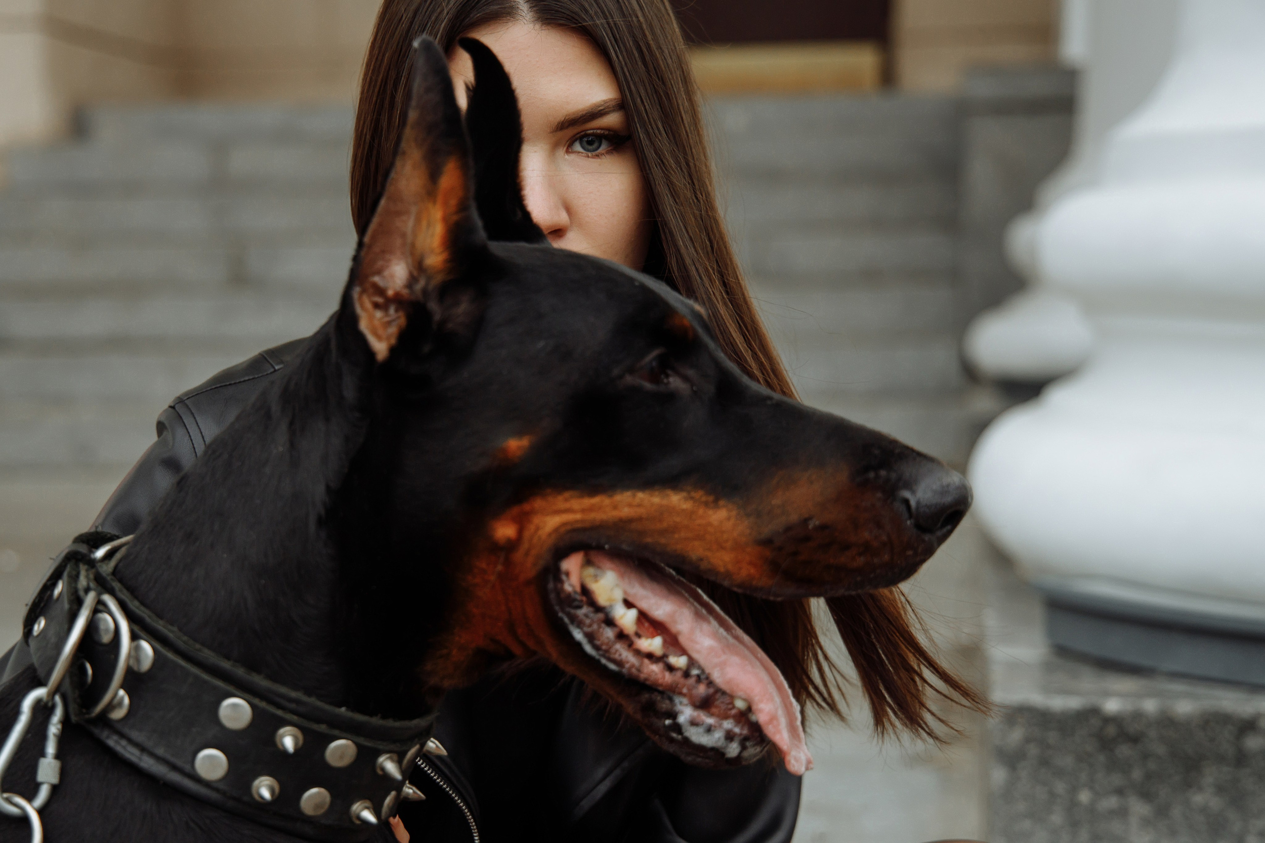 Лера с доберманом. Татьяна Мирзоян