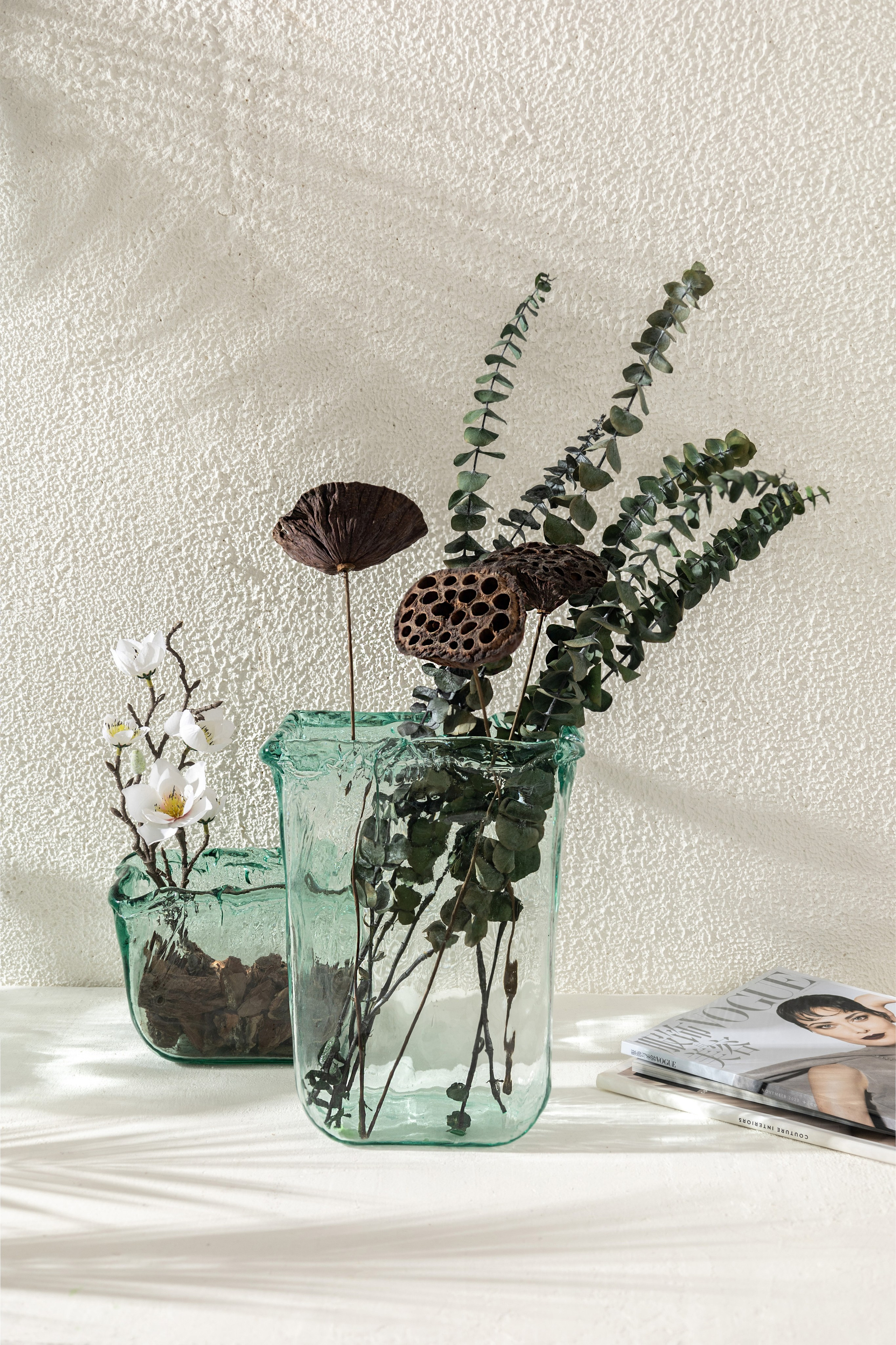 Стеклянные вазы с фигурным волнистым краем | Фото для сайта производителя