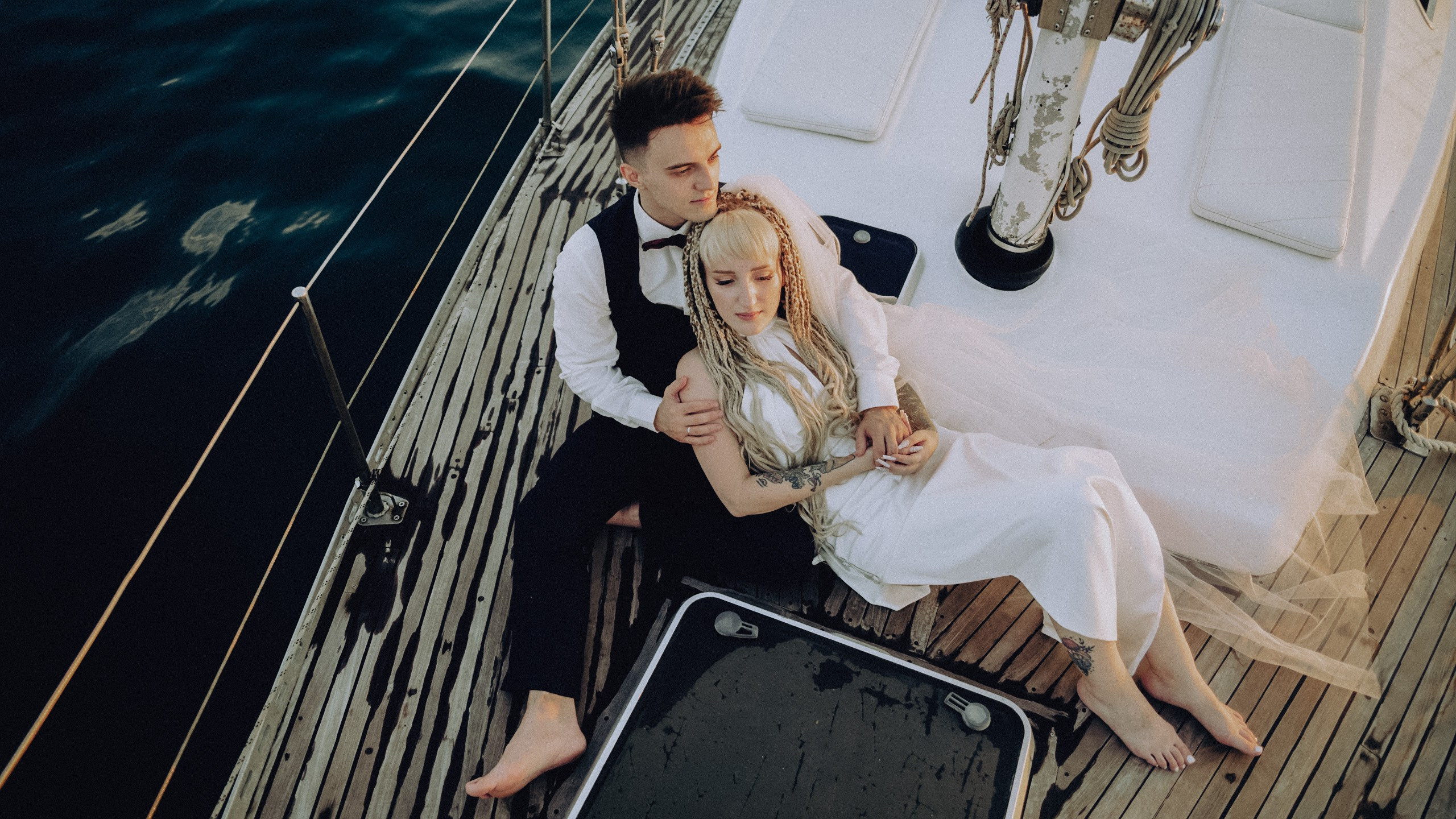 На яхте Геленджик. Фотограф и Видеограф Анапа, Новороссийск, Краснодар. Алина и Женя