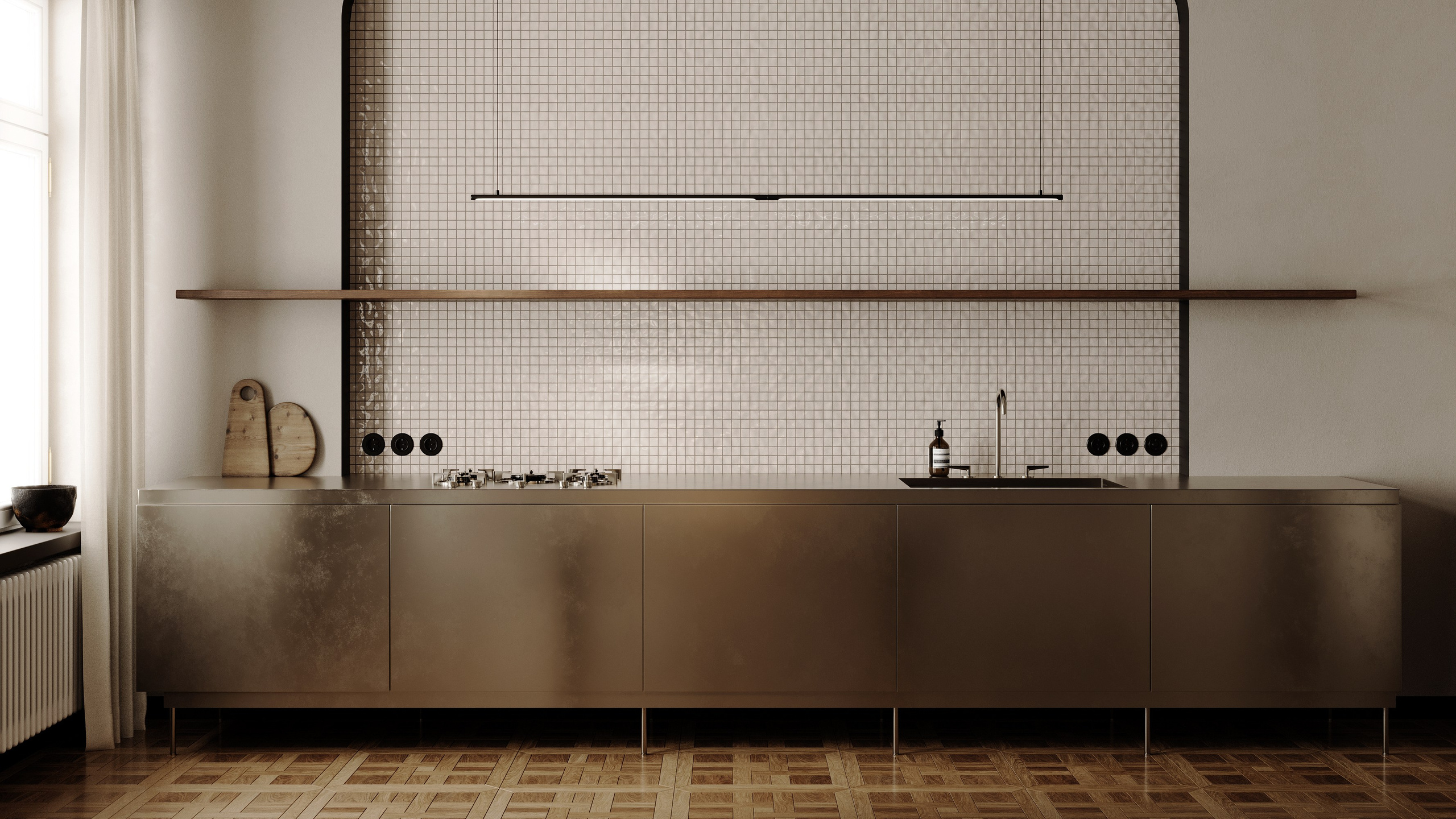 Edelstahlküche | по референсу. 3D визуализатор Екатерина Минакова