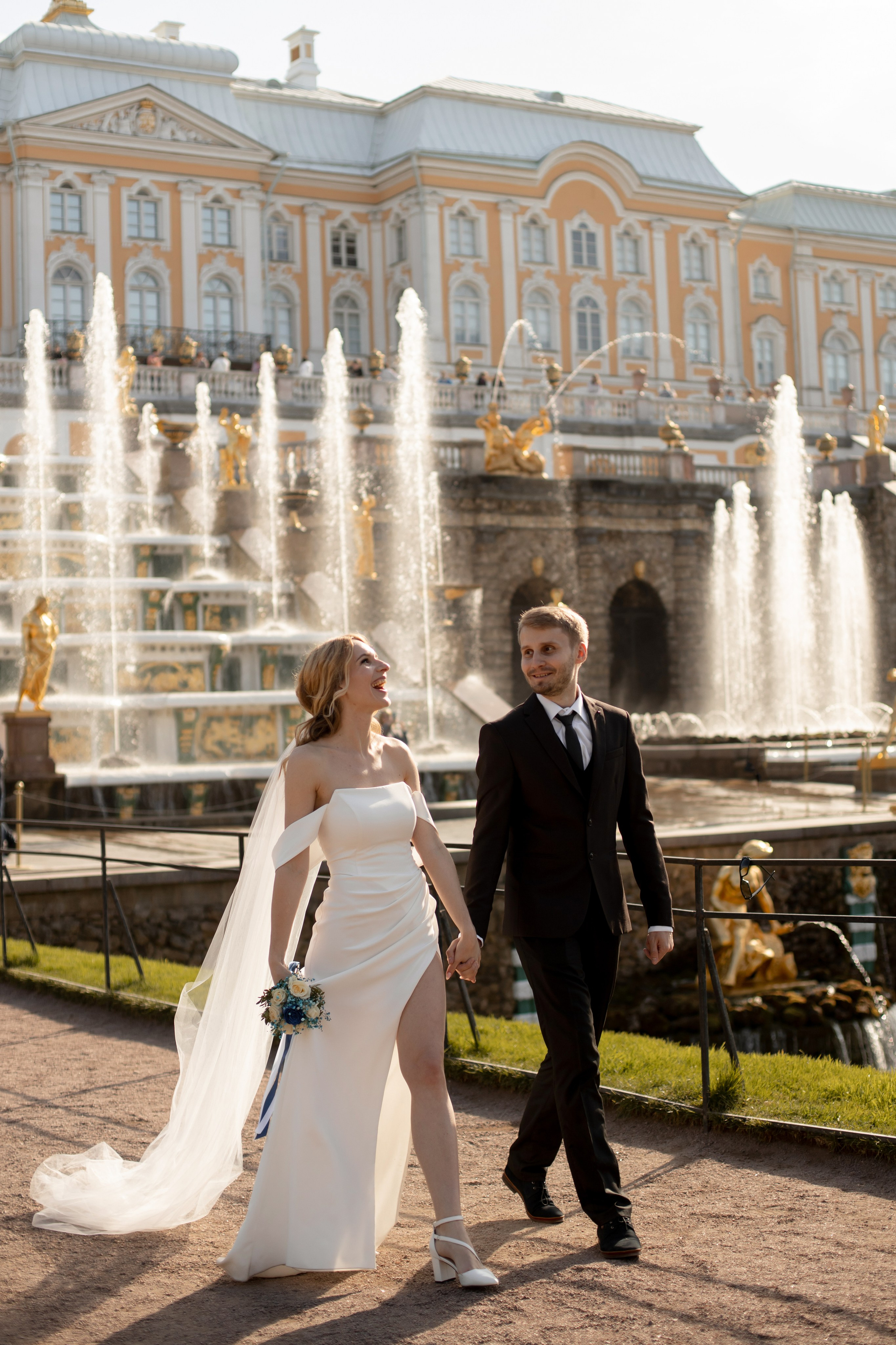 Петергоф / ЗАГС + прогулка. Свадебный и семейный фотограф в Москве Диана Левченко