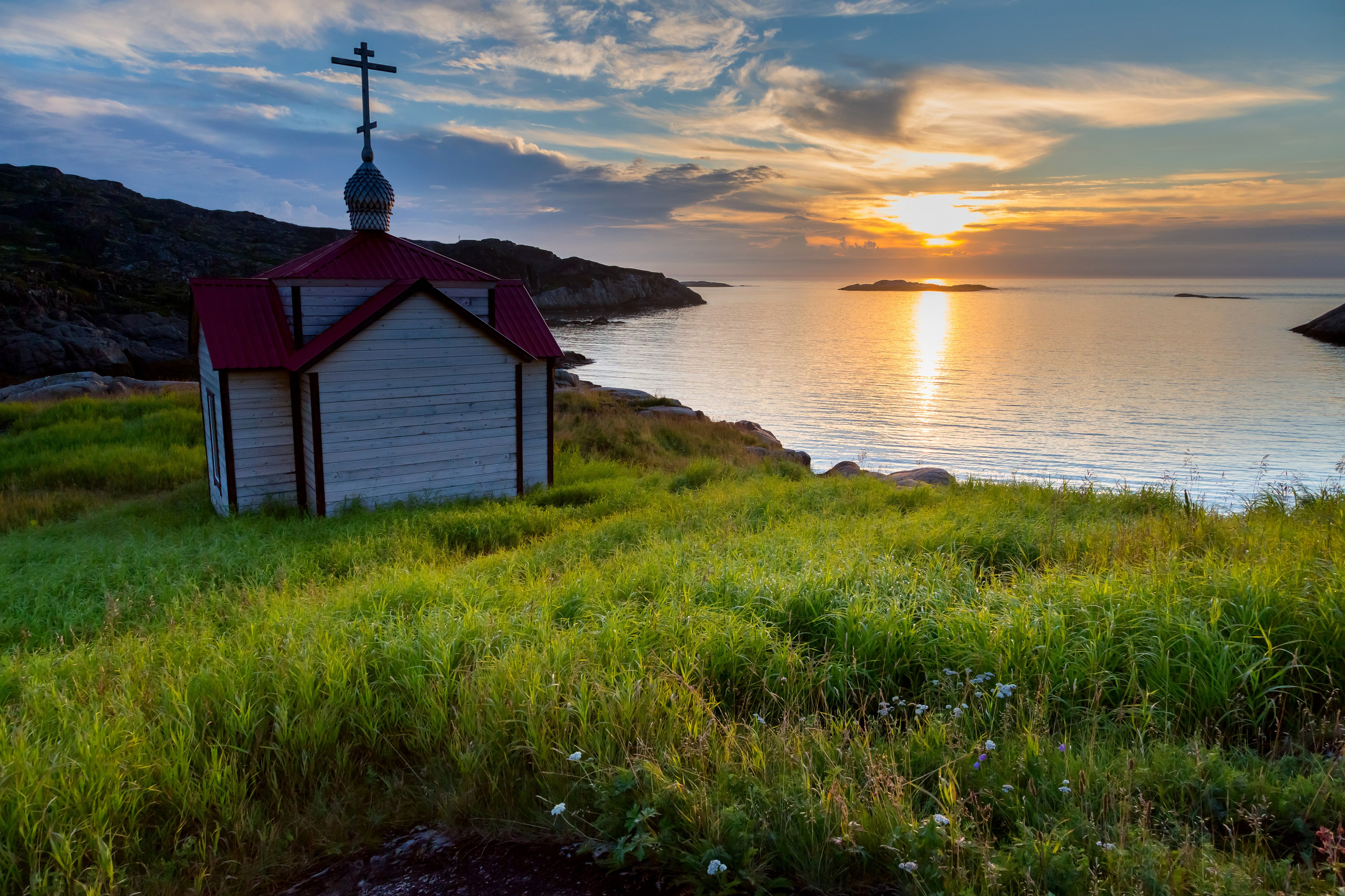 Солнечные ночи Крайнего Севера. Пейзажи Крайнего Севера. Баренцево море, Рыбачий, Средний, Немецкий