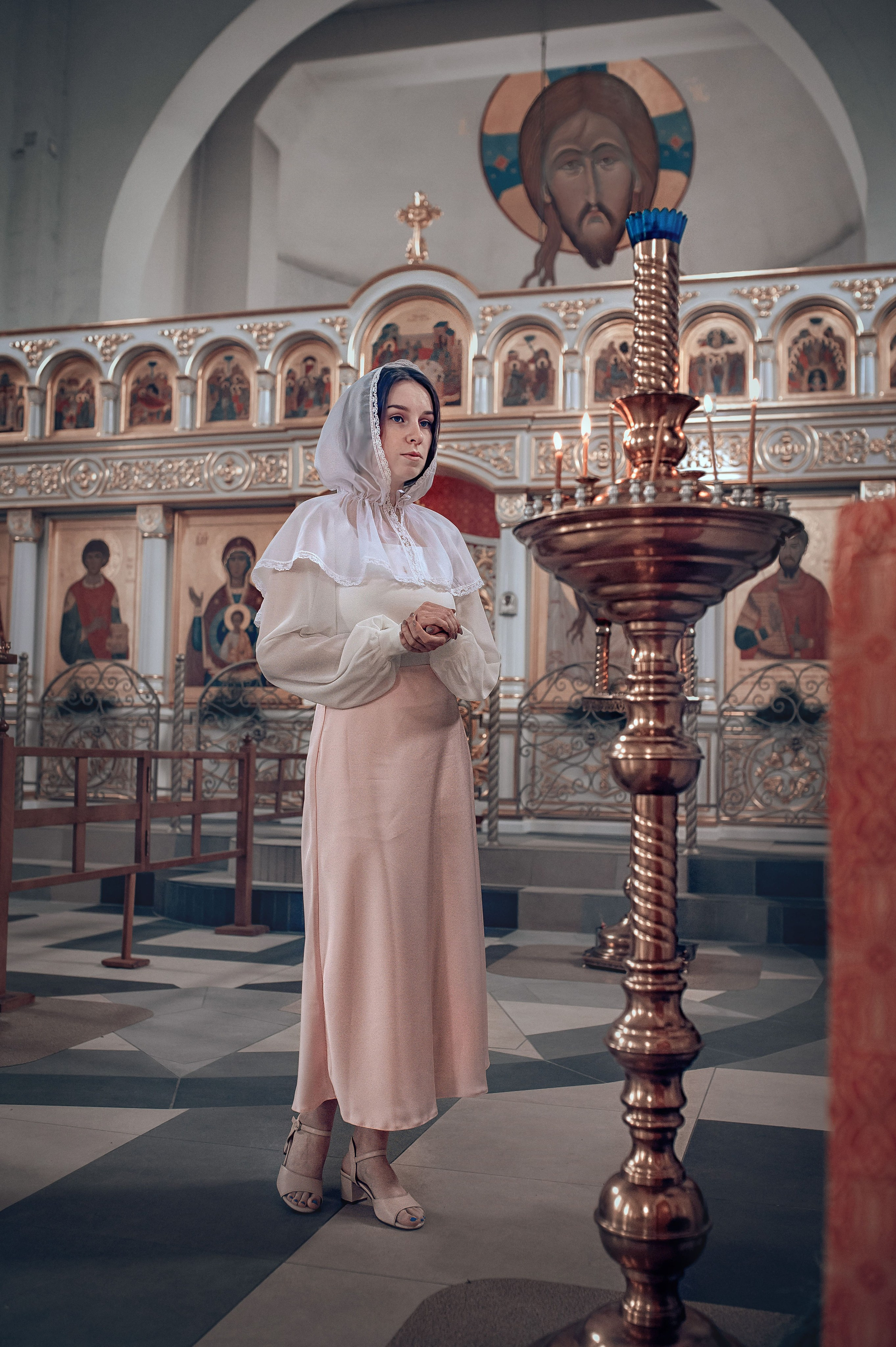 Крещение Мирославы в храме Феодора Тирона. Фотографы крещения/венчания  Красноярск Татьяна и Вячеслав Переваловы