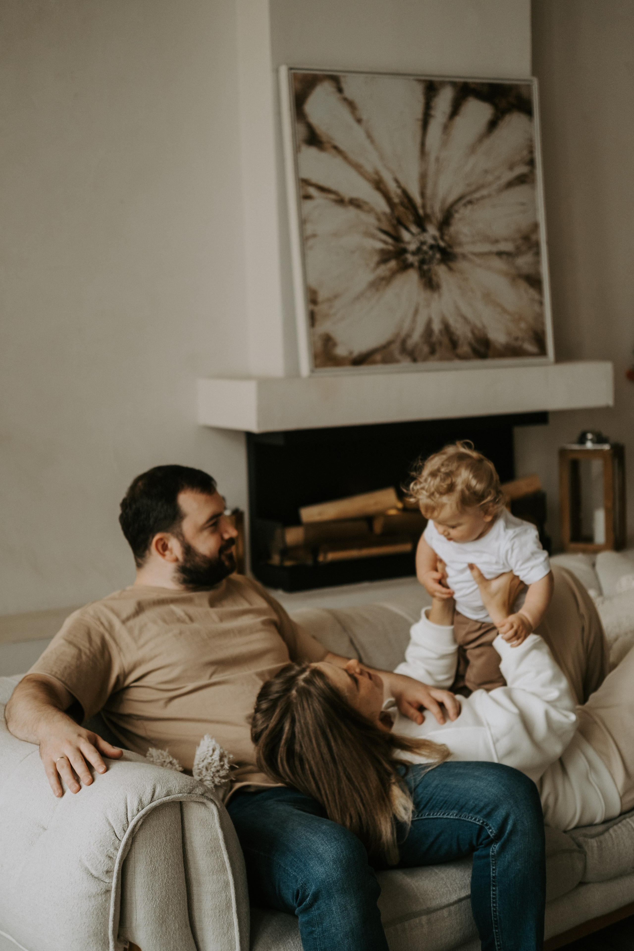 Красивая семья, уютная семейная фотосессия. Семейный фотограф в Москве Кристина Маркос