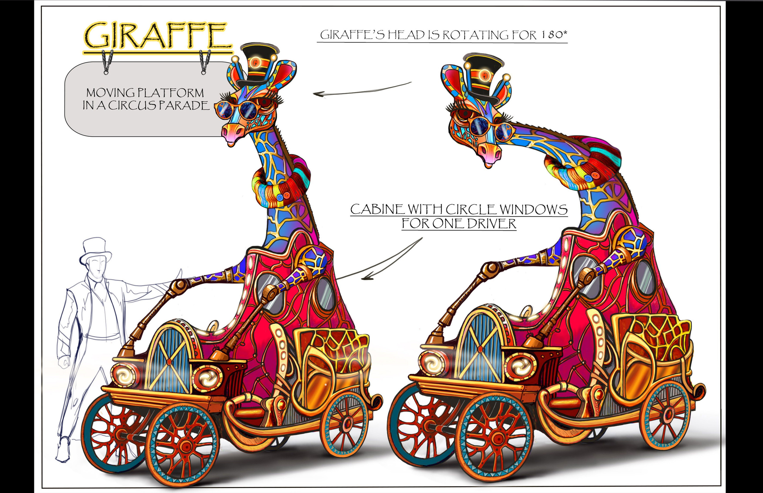 PLATFORMS FOR THEMED PARKS. Munina Dina. Set design portfolio