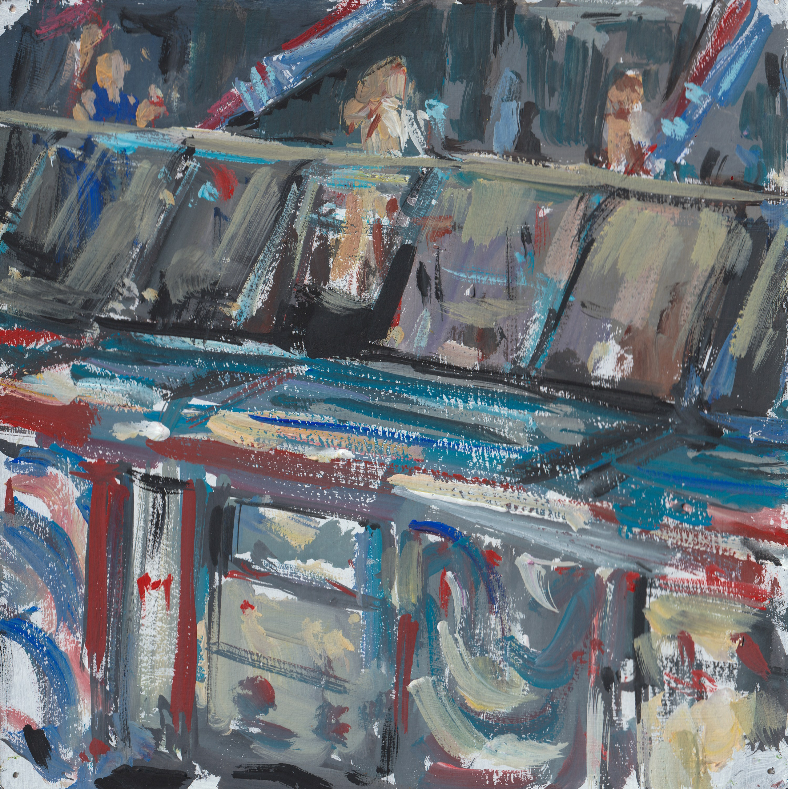 "Сокольники. БКЛ" картон, гуашь 19х19см, 2025 не продается