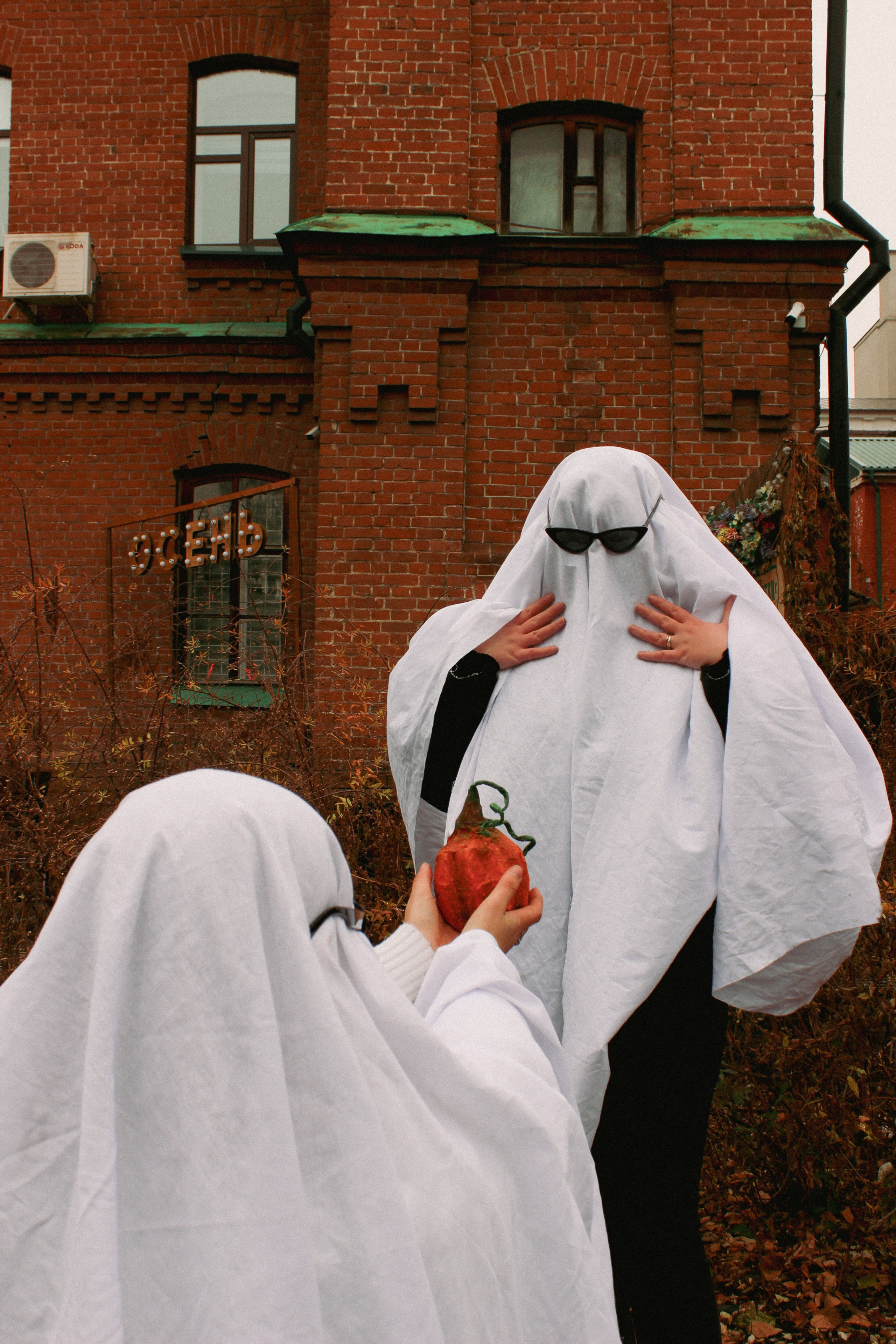 Милые привидения Алёна и Альбина. Фотограф Красноярск