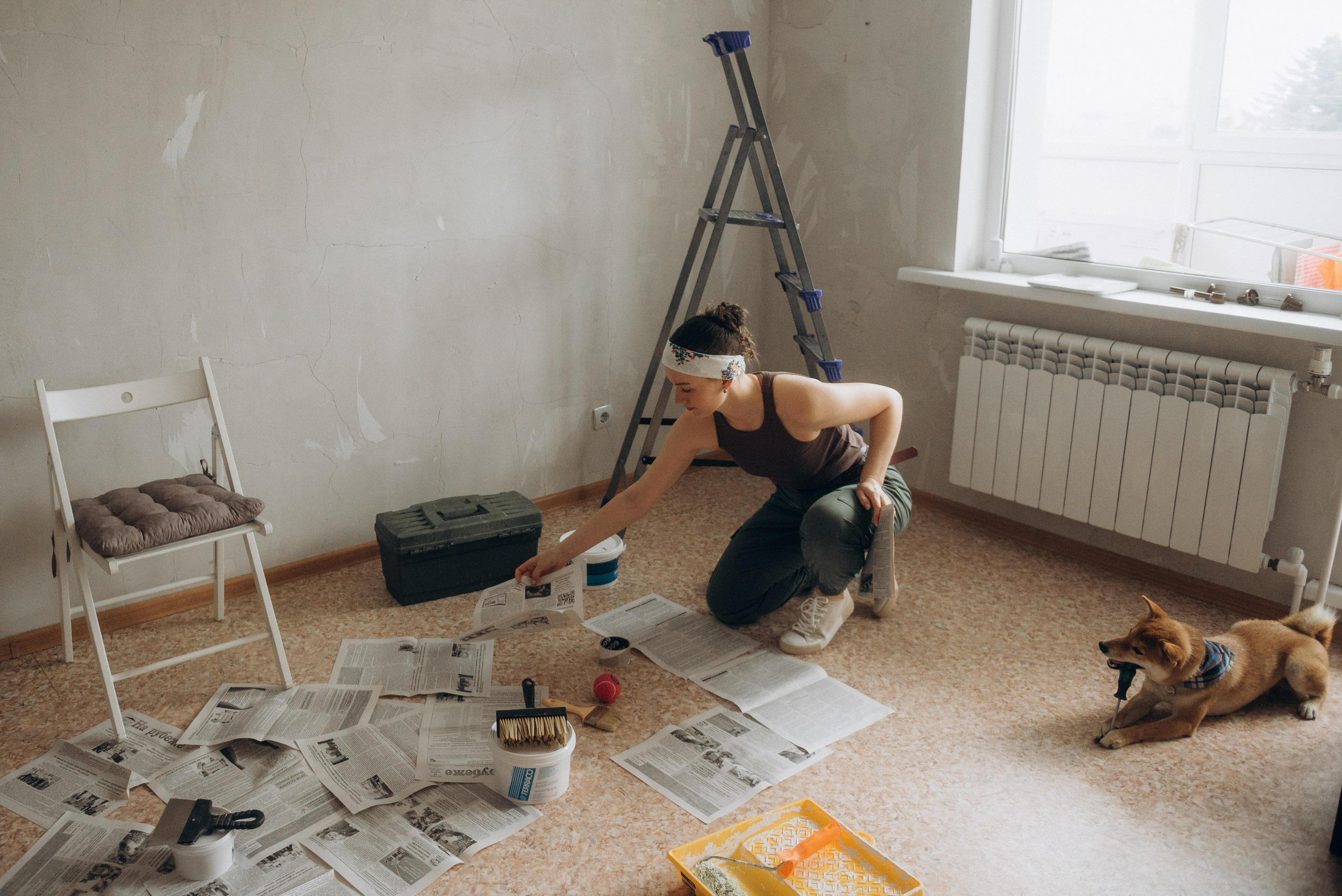 Ремонтники: Тася и Сиба. Ирина Метелица фотограф на Шикотане