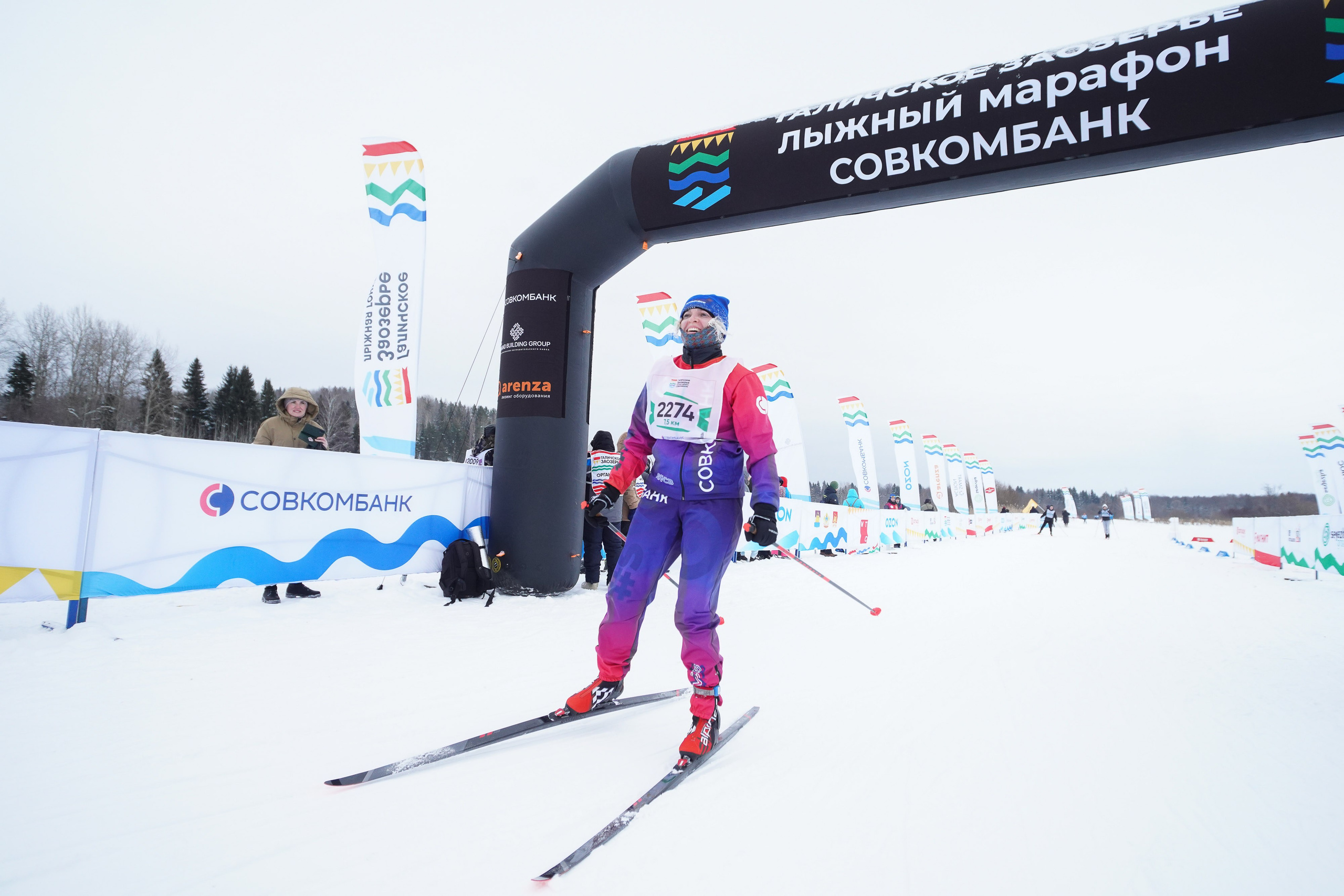 Галичское заозерье лыжный марафон Совкомбанк. Репортажный фотограф Сергей Сажин г. Ярославль