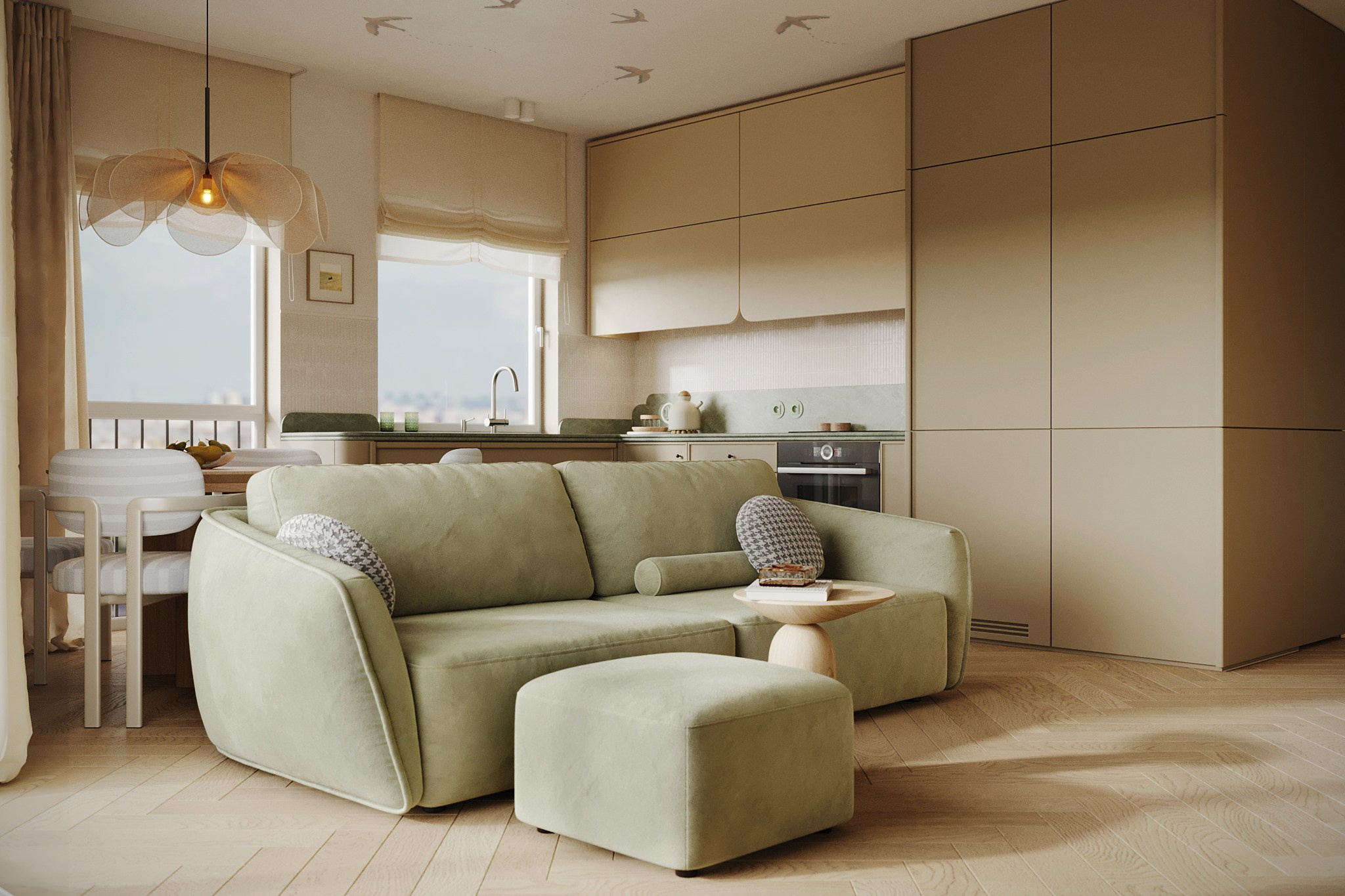 Сливочное небо. MIRRO STUDIO Дизайн интерьера и реализация под ключ Варшава