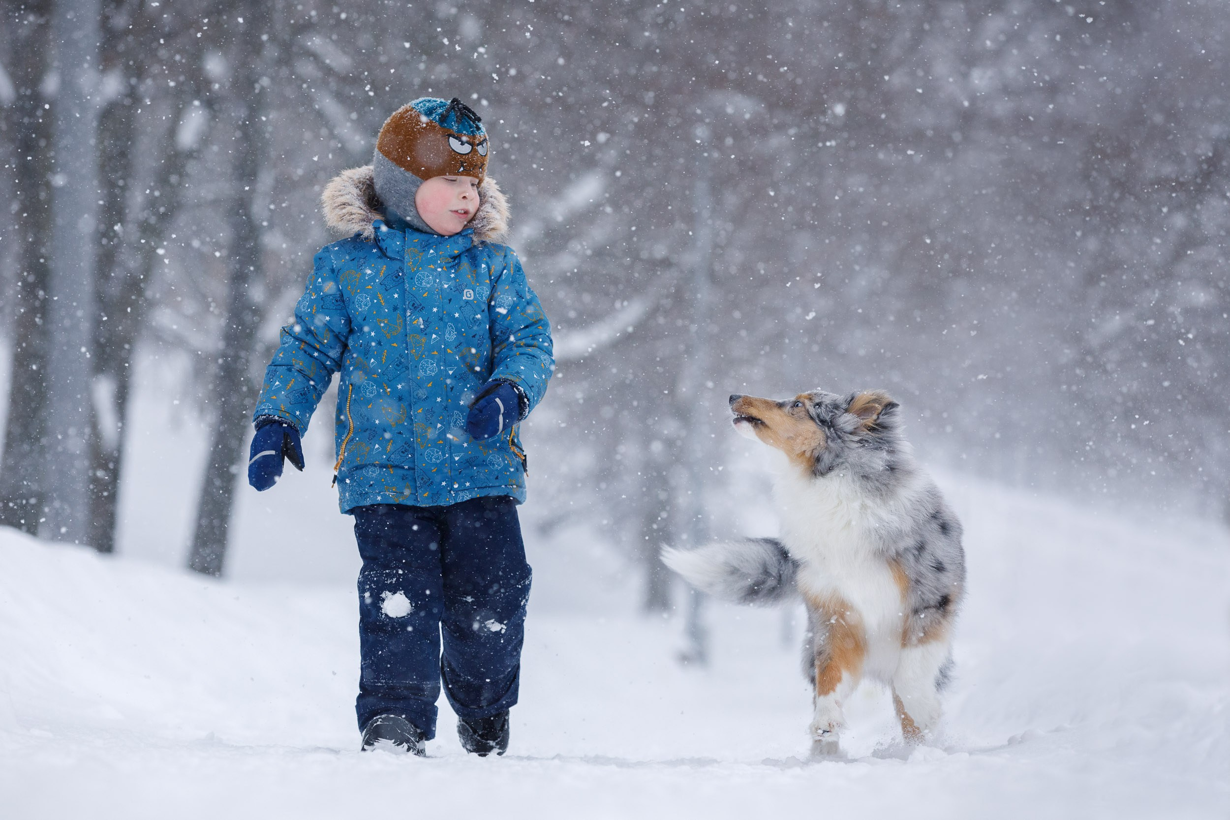 Съёмка ребенка и щенка. Фотограф-анималист в Москве и Московской области Татьяна Фролова