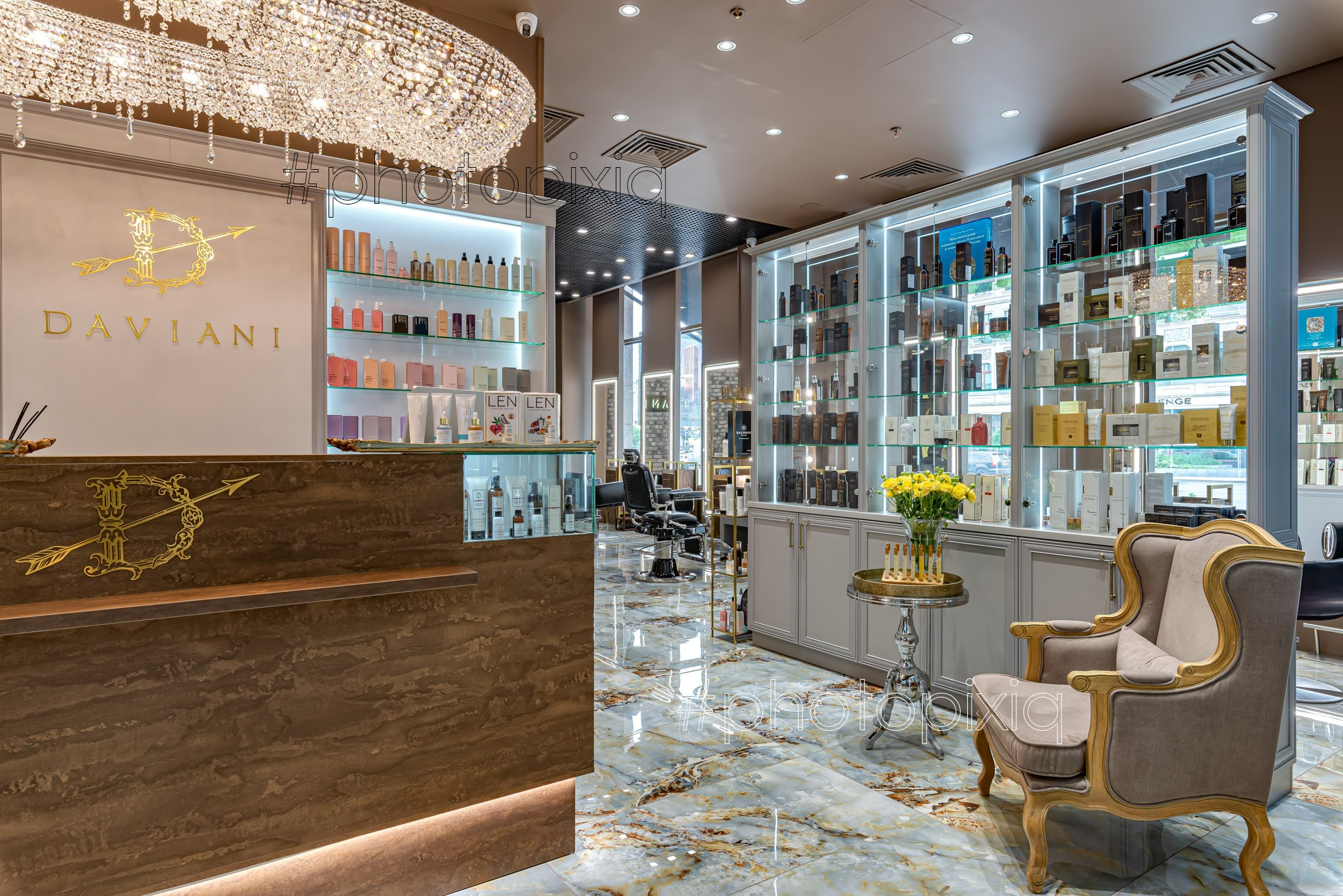 Интерьерная съёмка салона красоты DAVIANI для сайта и рекламы. Интерьерная съёмка и виртуальные туры — Интерьерный фотограф Кузнецов Сергей (photopixiq)