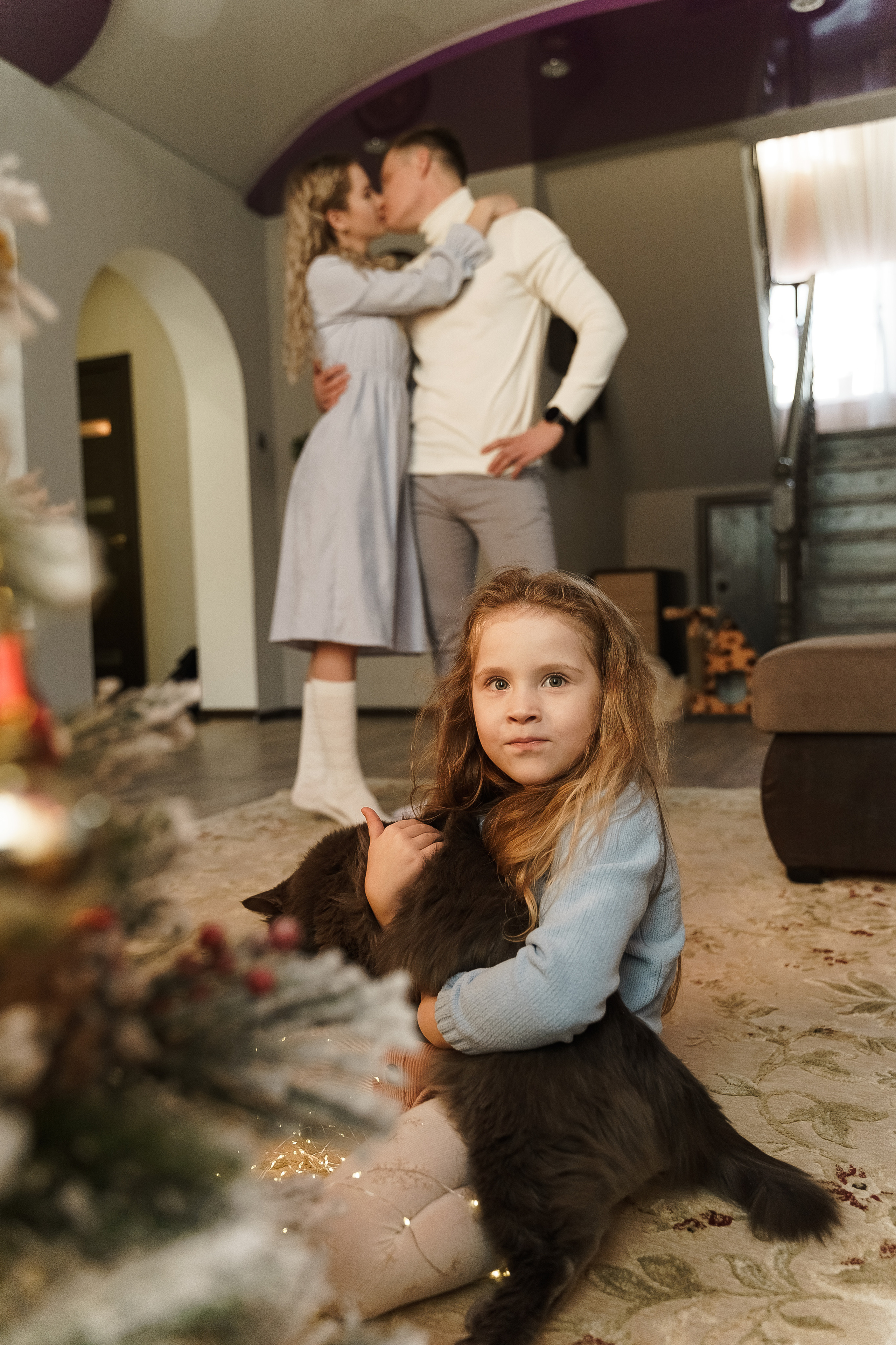 Алина, Алик и Малика — Новый год дома. Свадебный семейный фотограф Ксения Божко Уфа Раевка никах в Нарыстау